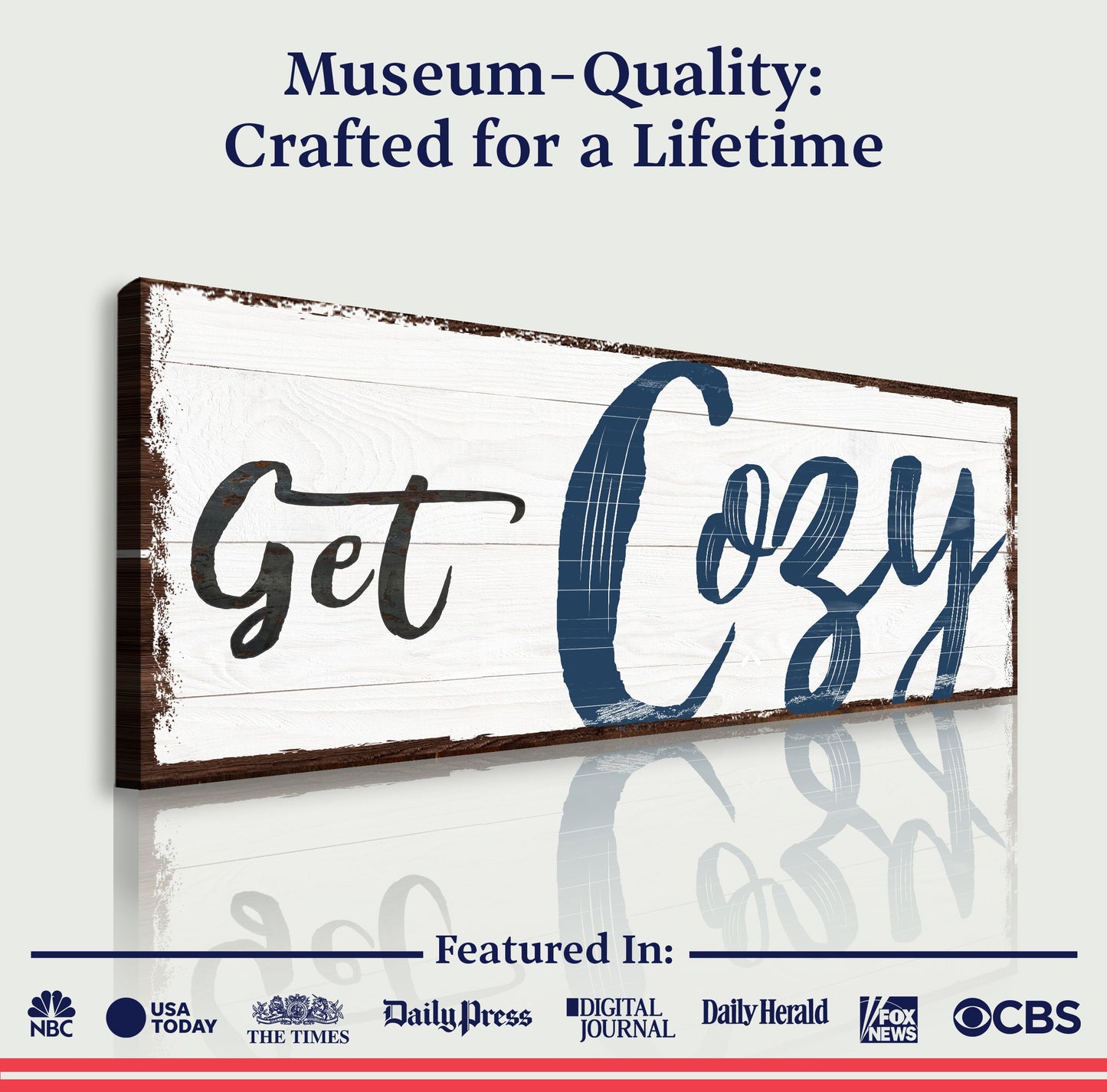 Get Cozy Canvas Wall Art Sign
