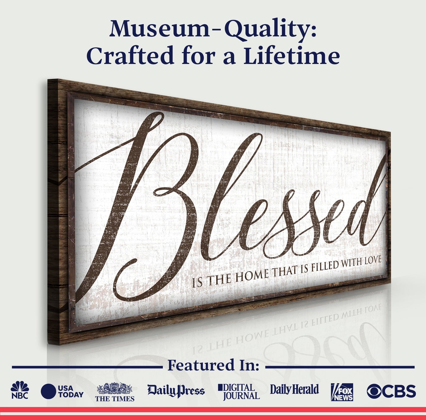 Blessed Is the Home Filled With Love Canvas Wall Art