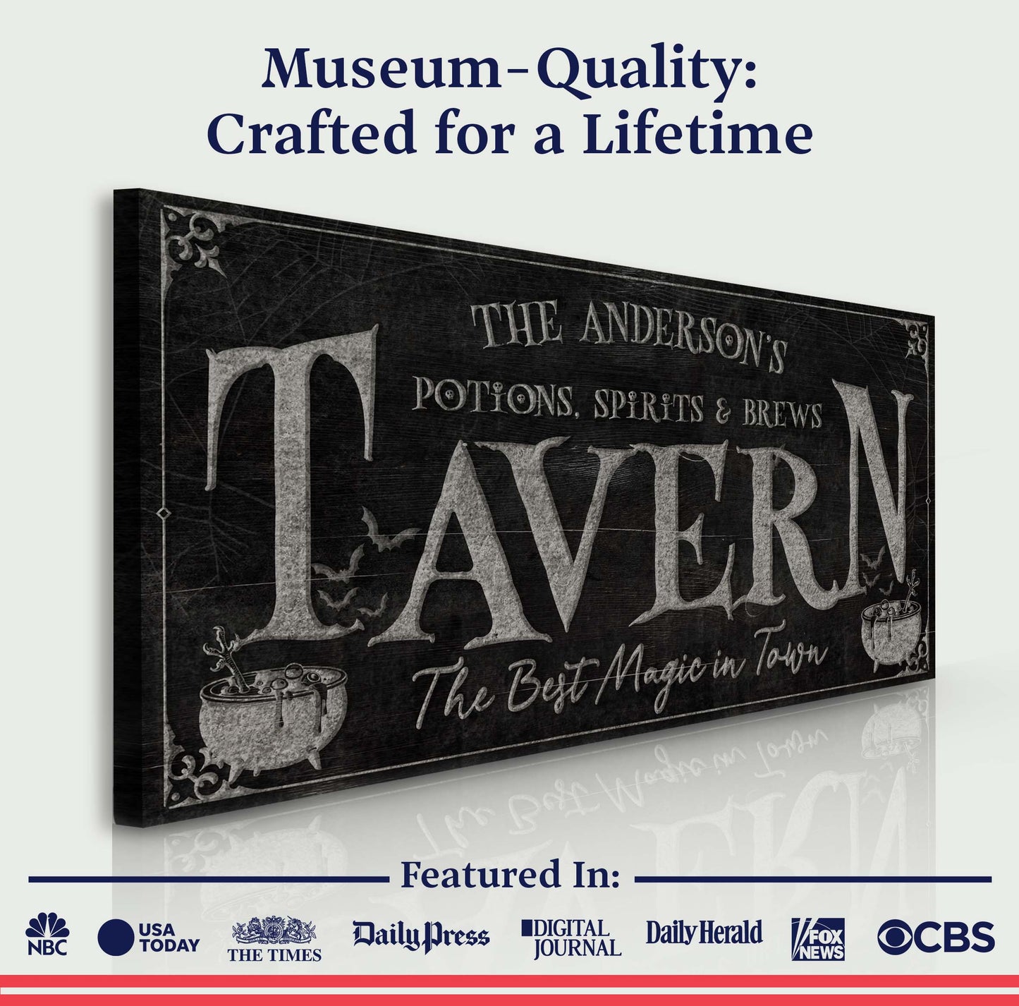 Potions Spirits and Brews Tavern Halloween Canvas Wall Art