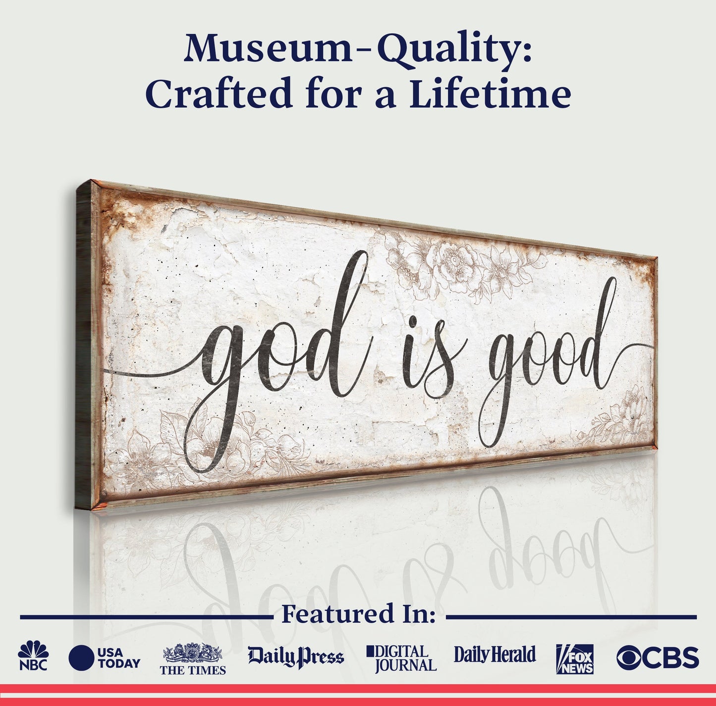 God Is Good Faith Canvas Sign