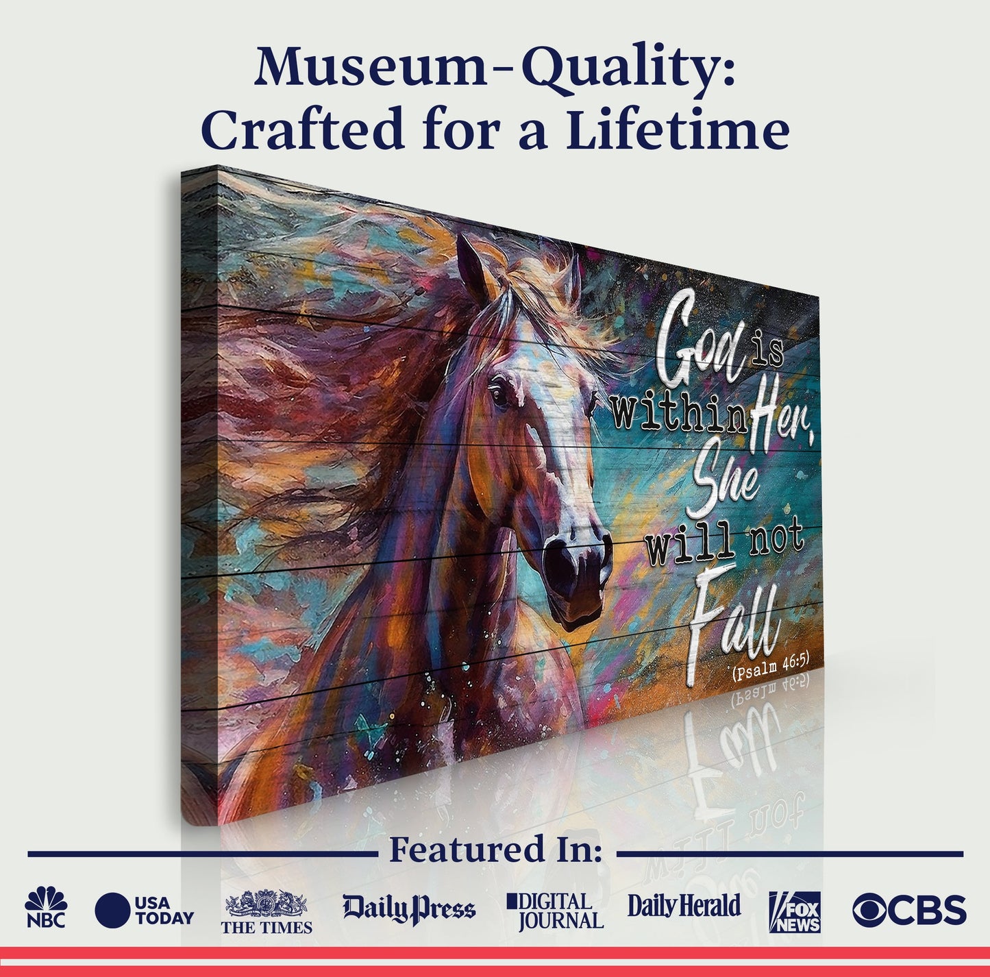 God Is Within Her She Will Not Fall - Psalm 46:5 Canvas Wall Art