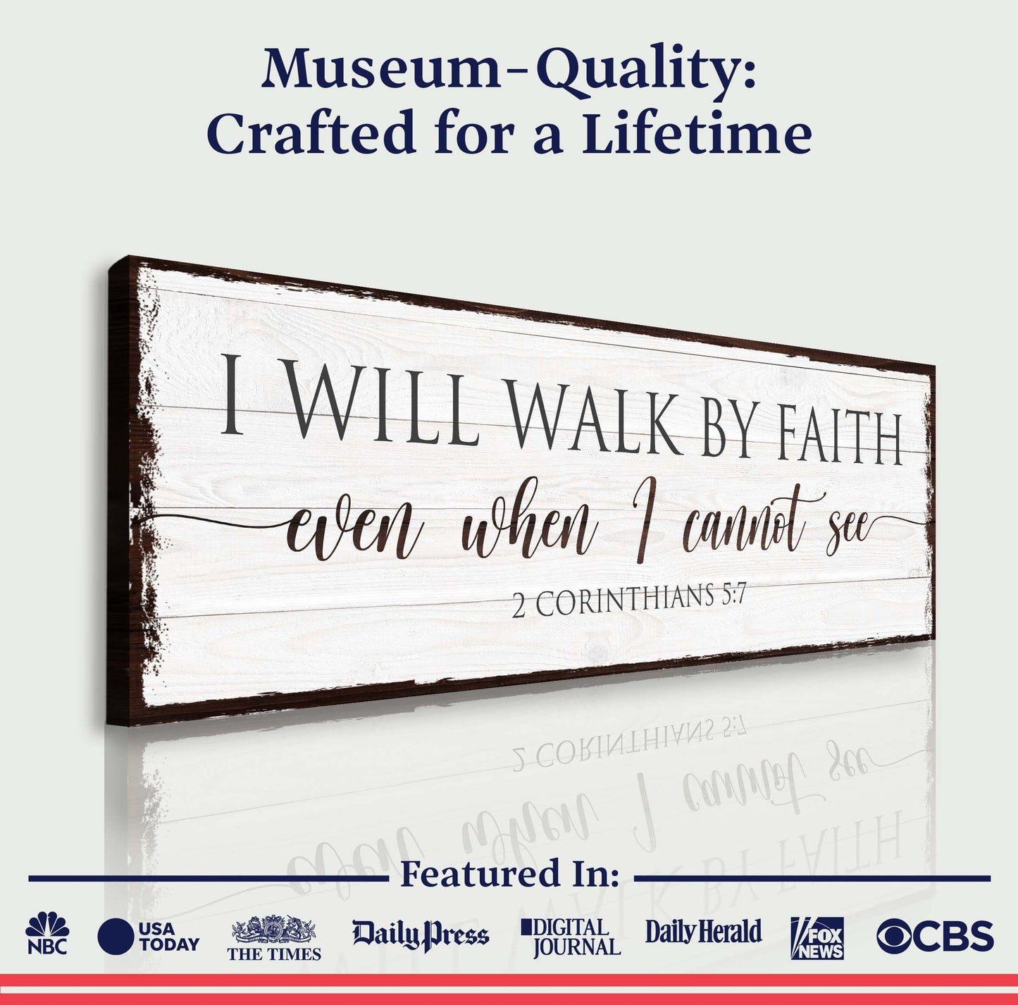 I Will Walk By Faith 2 Corinthians 5:7 Canvas Art