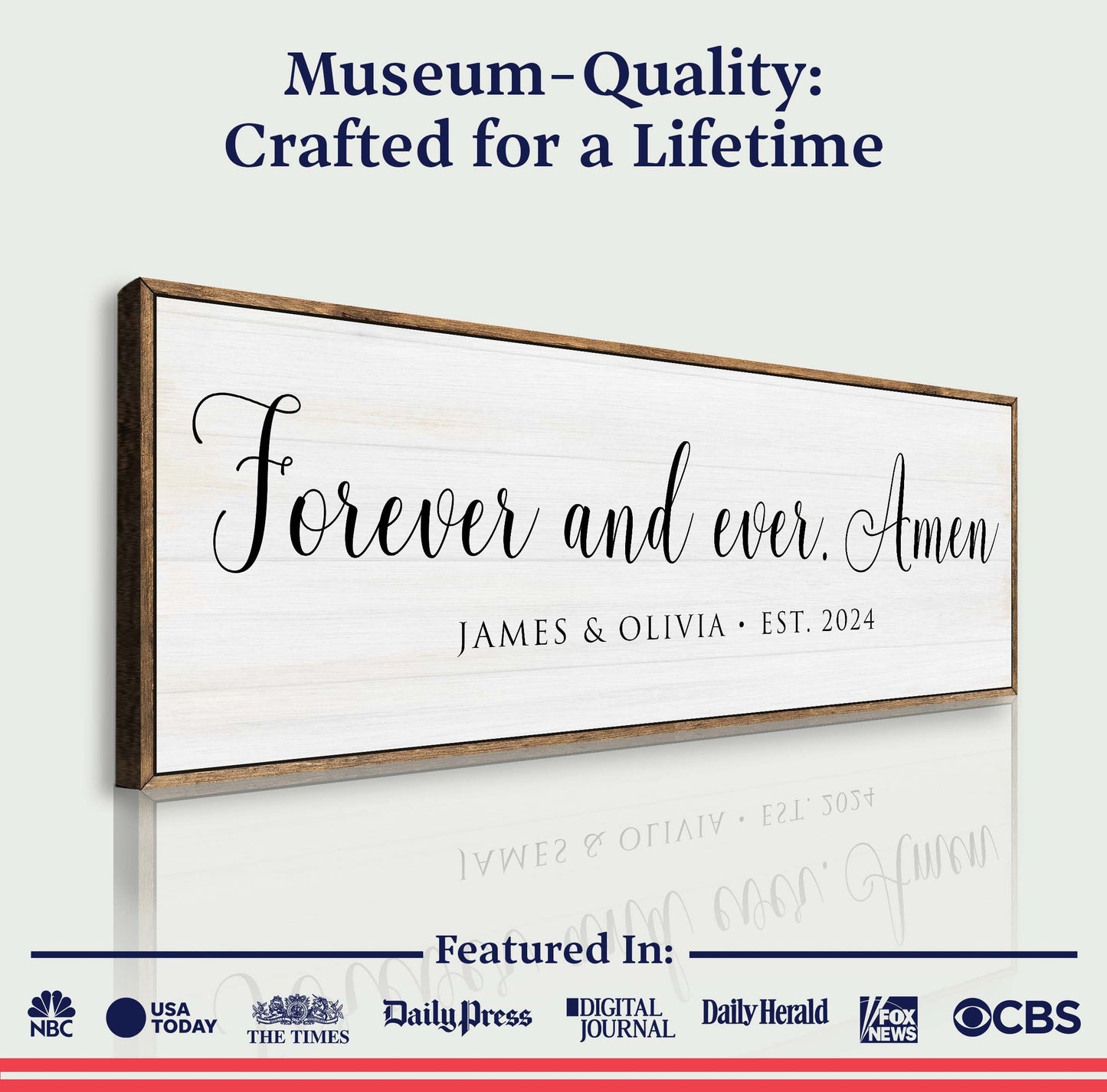Forever and Ever Amen Faith Canvas Sign