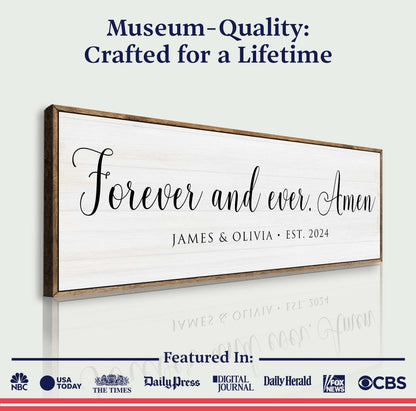 Forever and Ever Amen Faith Canvas Sign