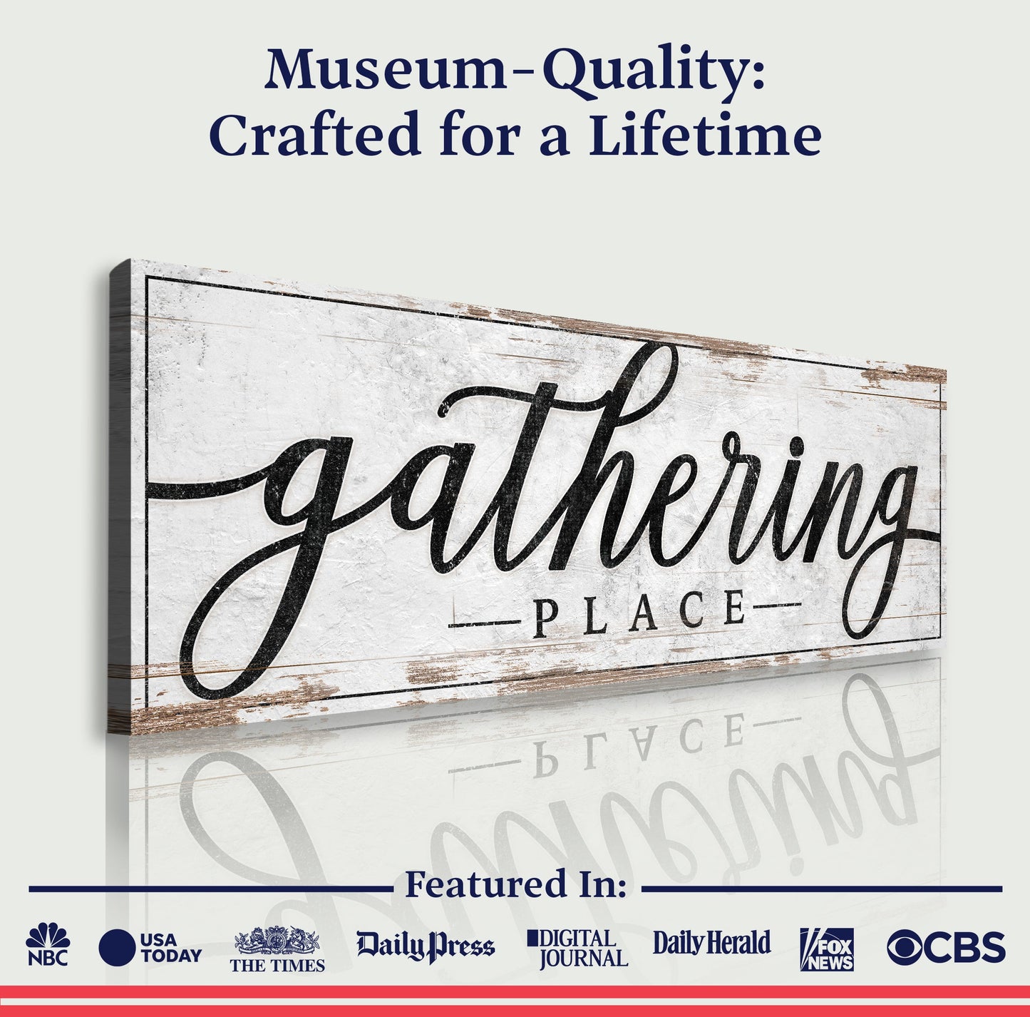 Family Gathering Place Canvas Wall Art Sign II