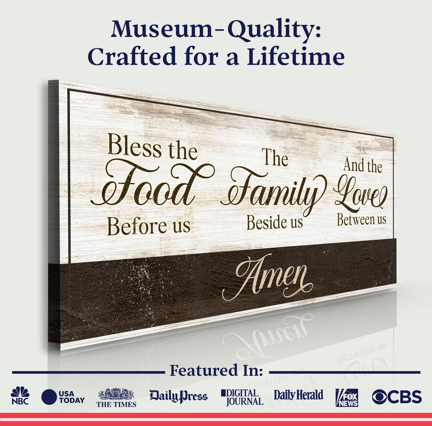 Bless the Food Before Us Canvas Wall Art