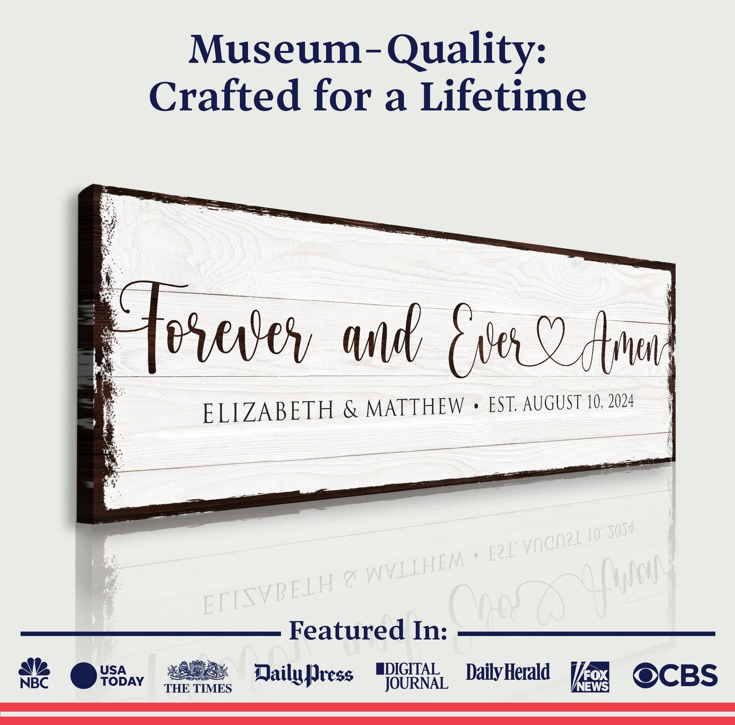 Forever and Ever Amen Faith Canvas Sign - Style B