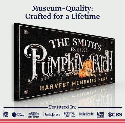 Harvest Memories Pumpkin Patch Canvas Wall Art