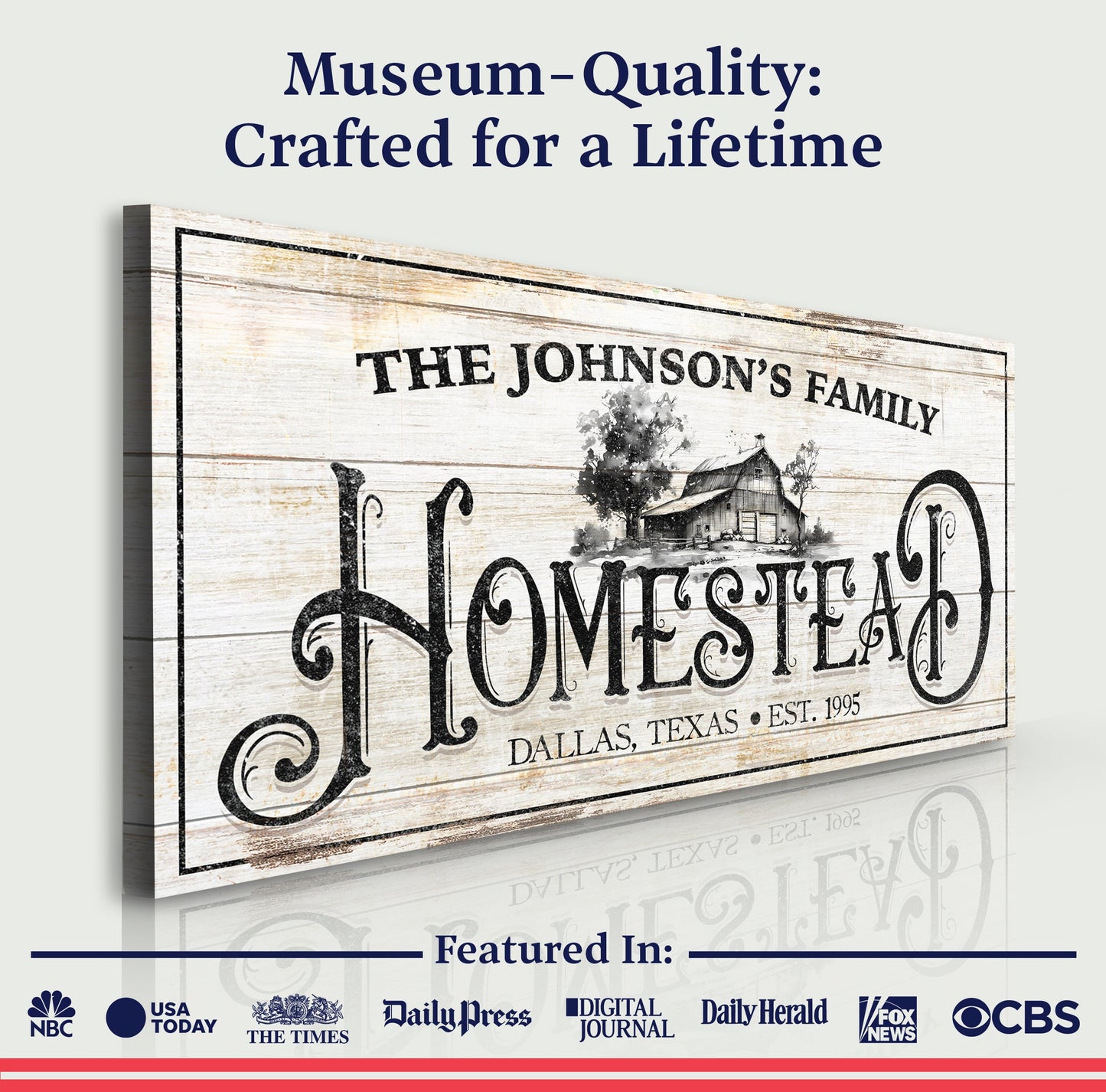 Vintage Farmhouse Homestead Canvas Wall Art