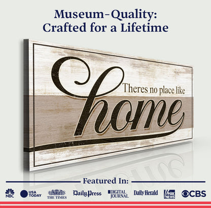 No Place Like Home Canvas Sign - Cozy Home Wall Art