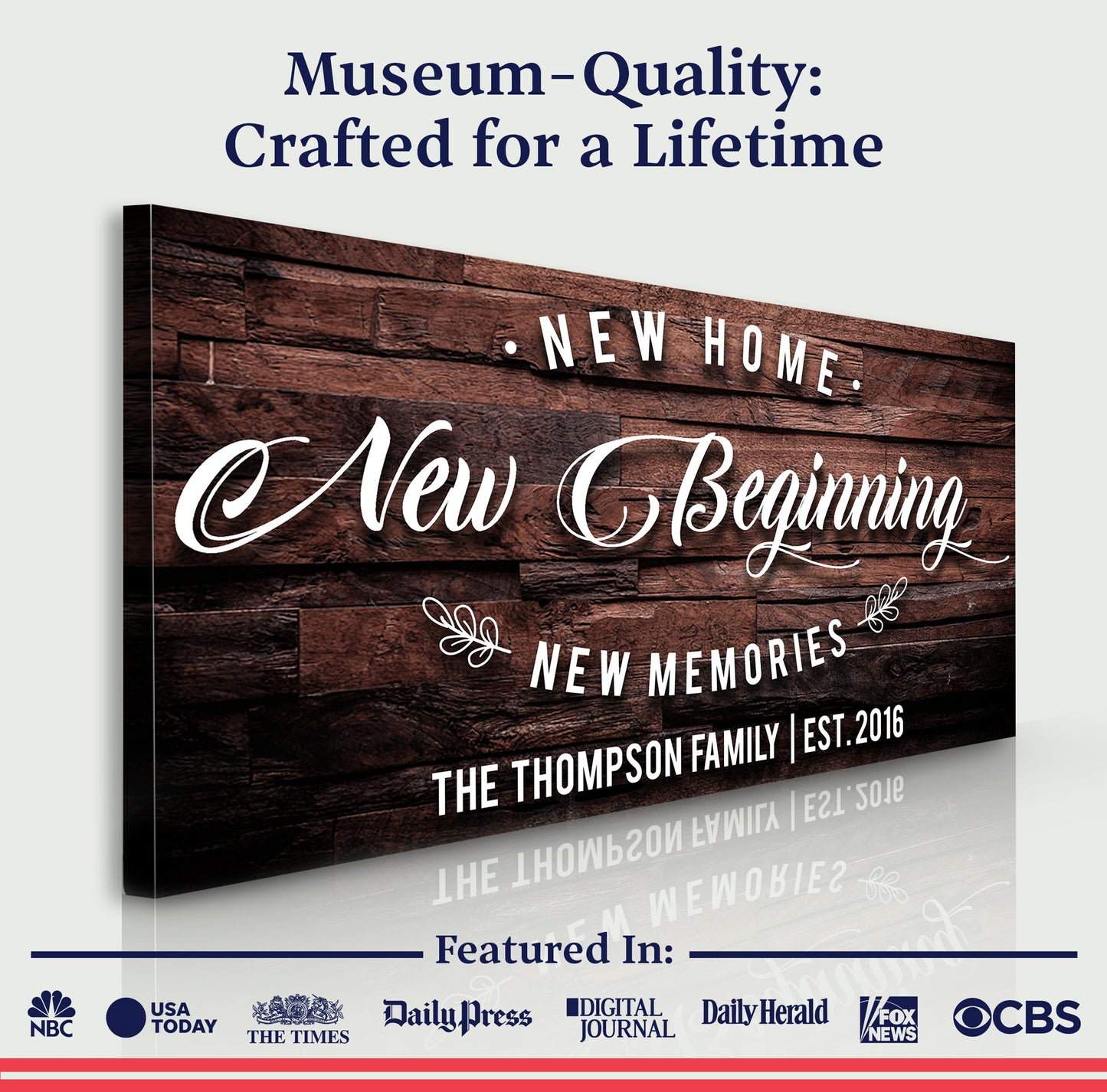 New Home Canvas Wall Art - Housewarming Sign