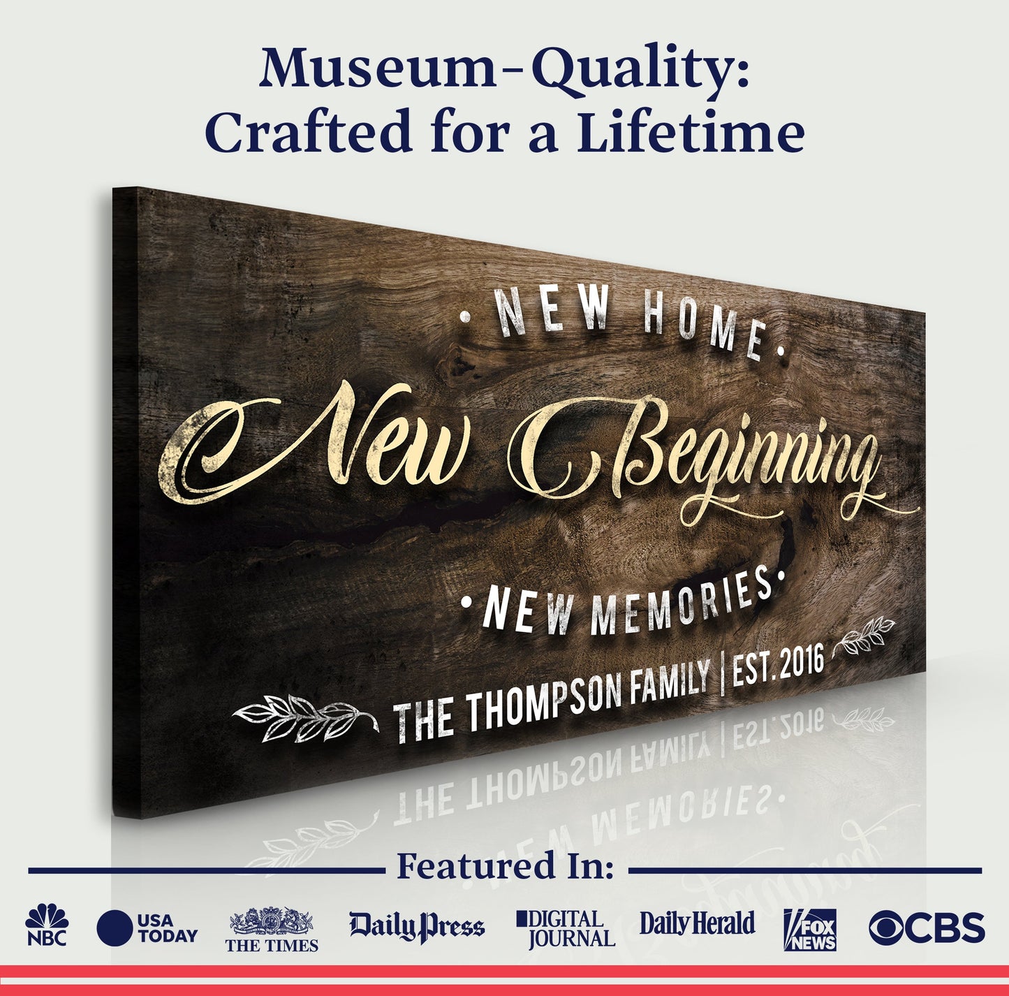 New Home Canvas Sign - Fresh Start Wall Art