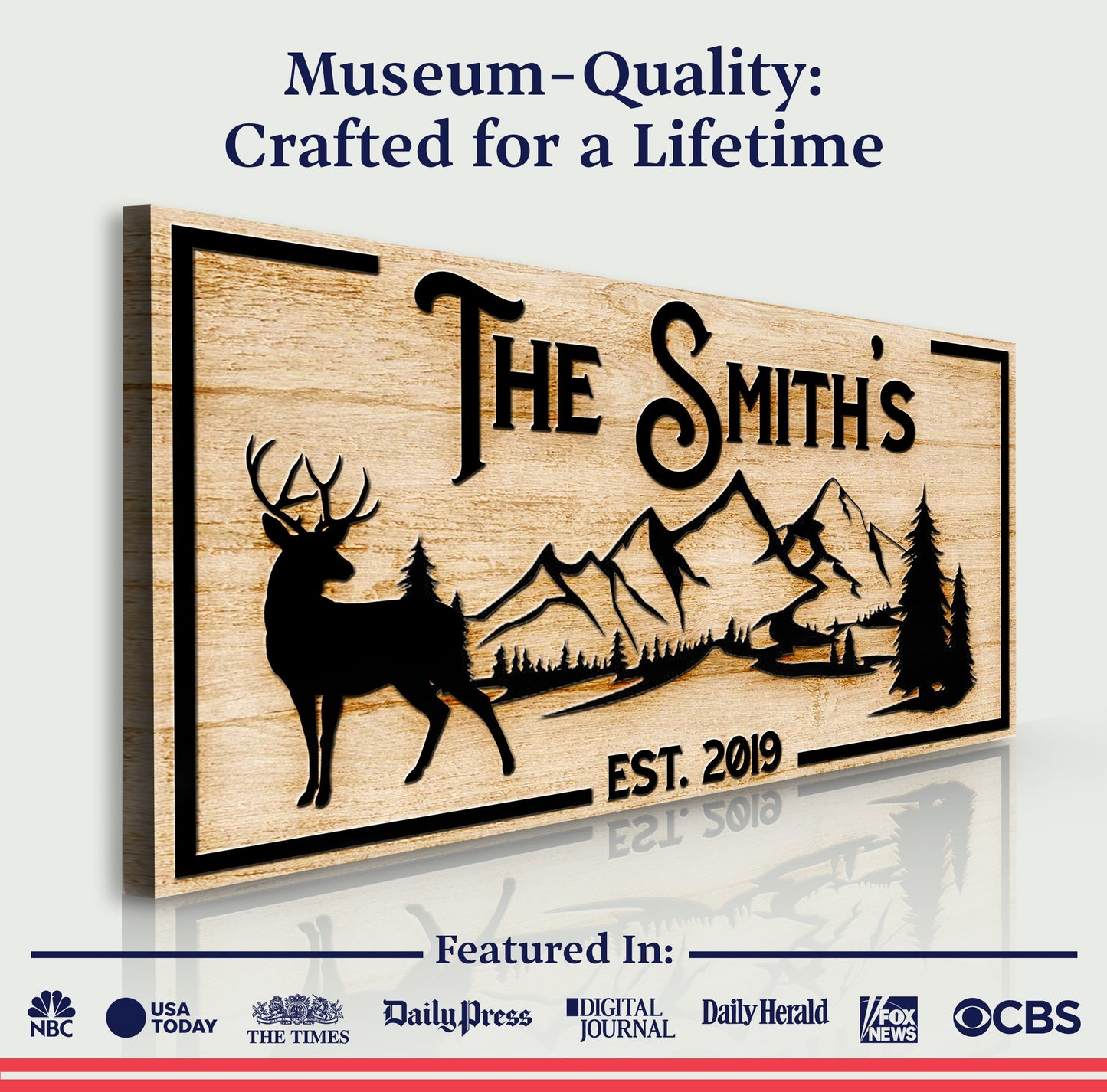 Personalized Family Mountain Canvas Sign