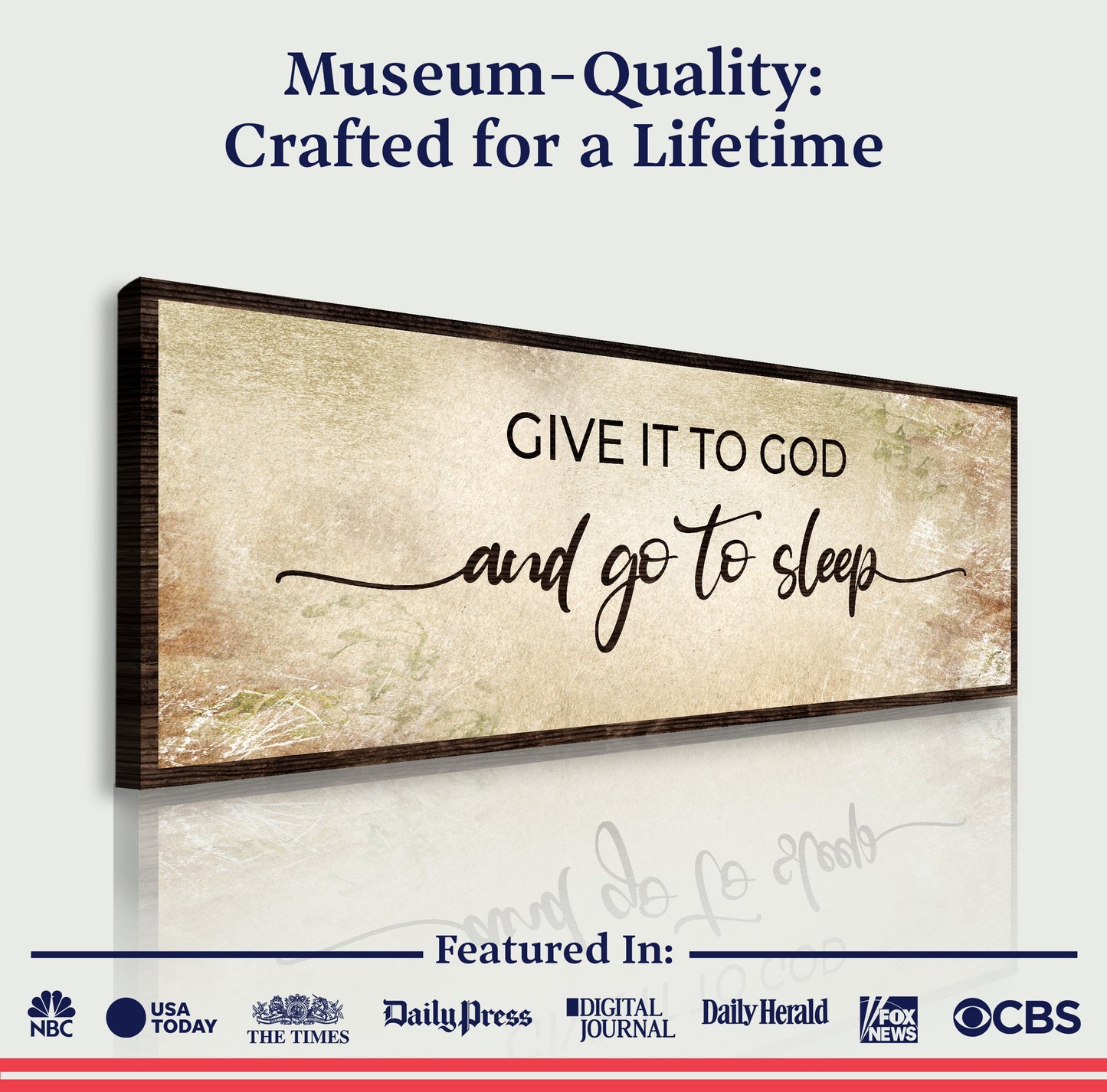Give It to God and Go to Sleep Canvas Wall Art - Style IV
