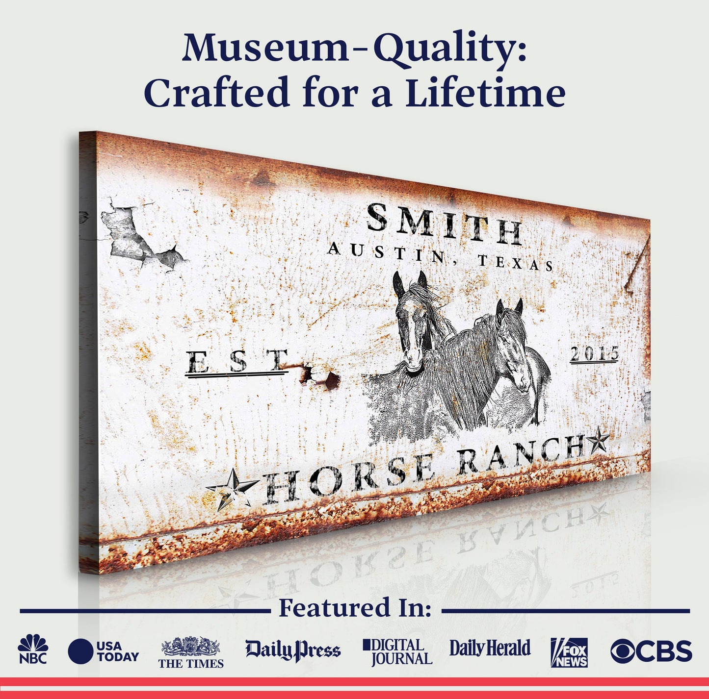 Rustic Horse Ranch Canvas Wall Art