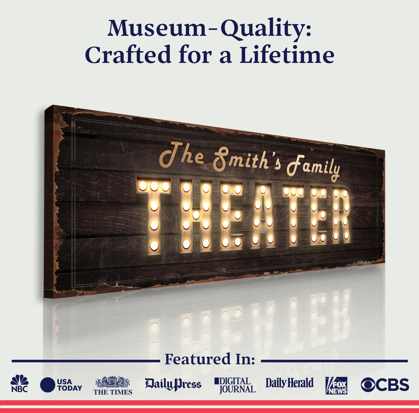 Theater Room Canvas Wall Art Sign III