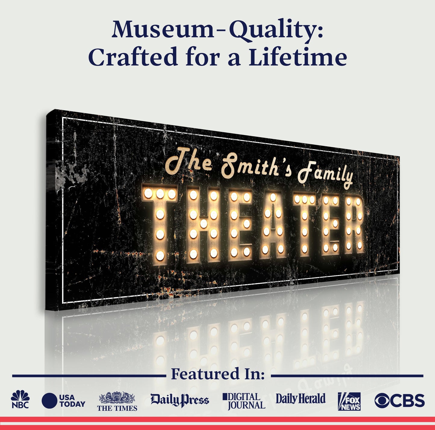 Theater Room Canvas Wall Art Sign IV