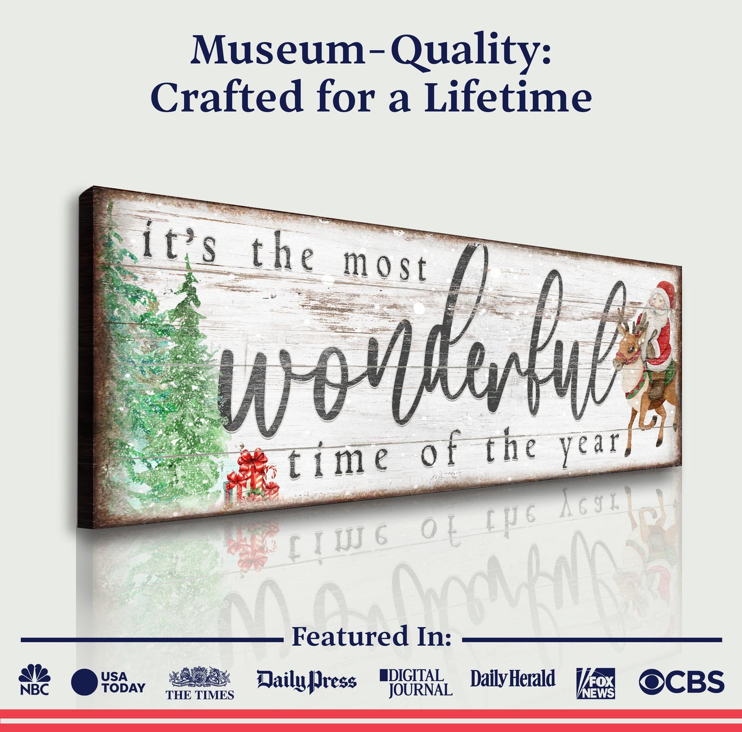 Most Wonderful Time of Year Holiday Canvas Wall Art