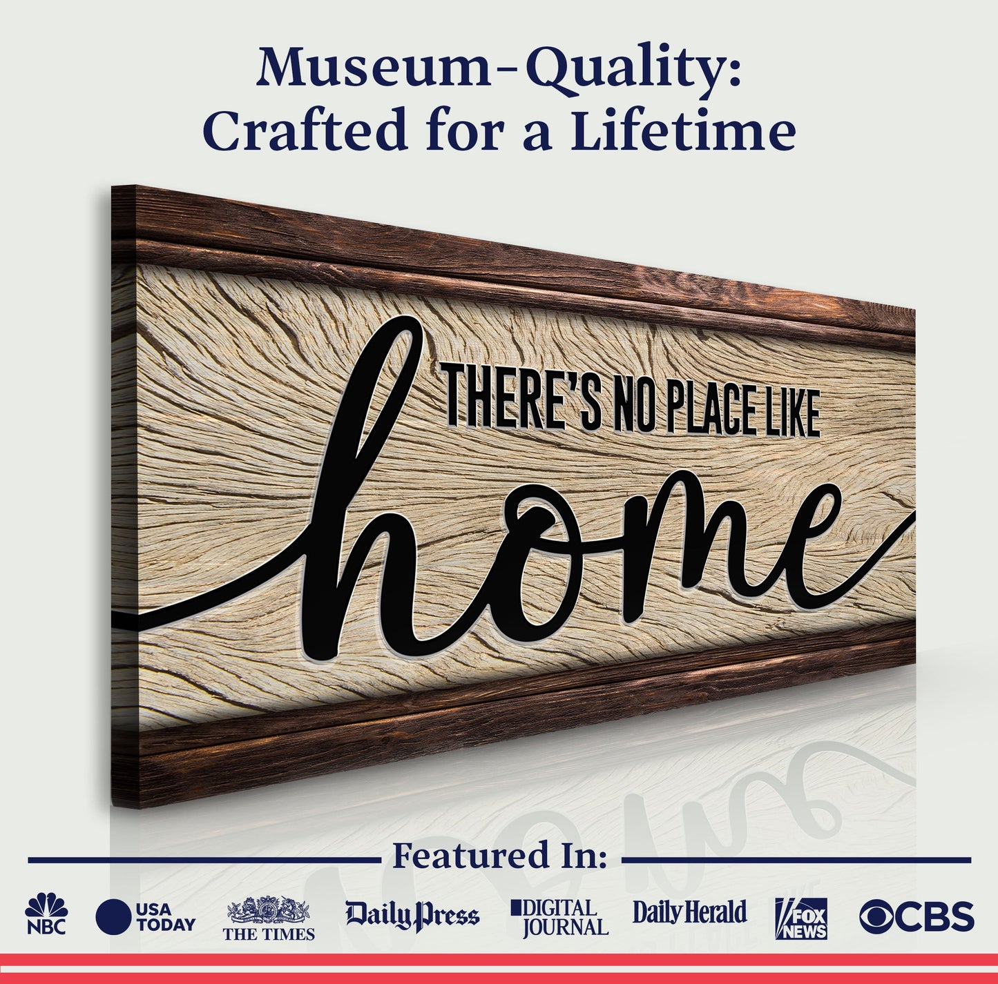 No Place Like Home Canvas Wall Sign