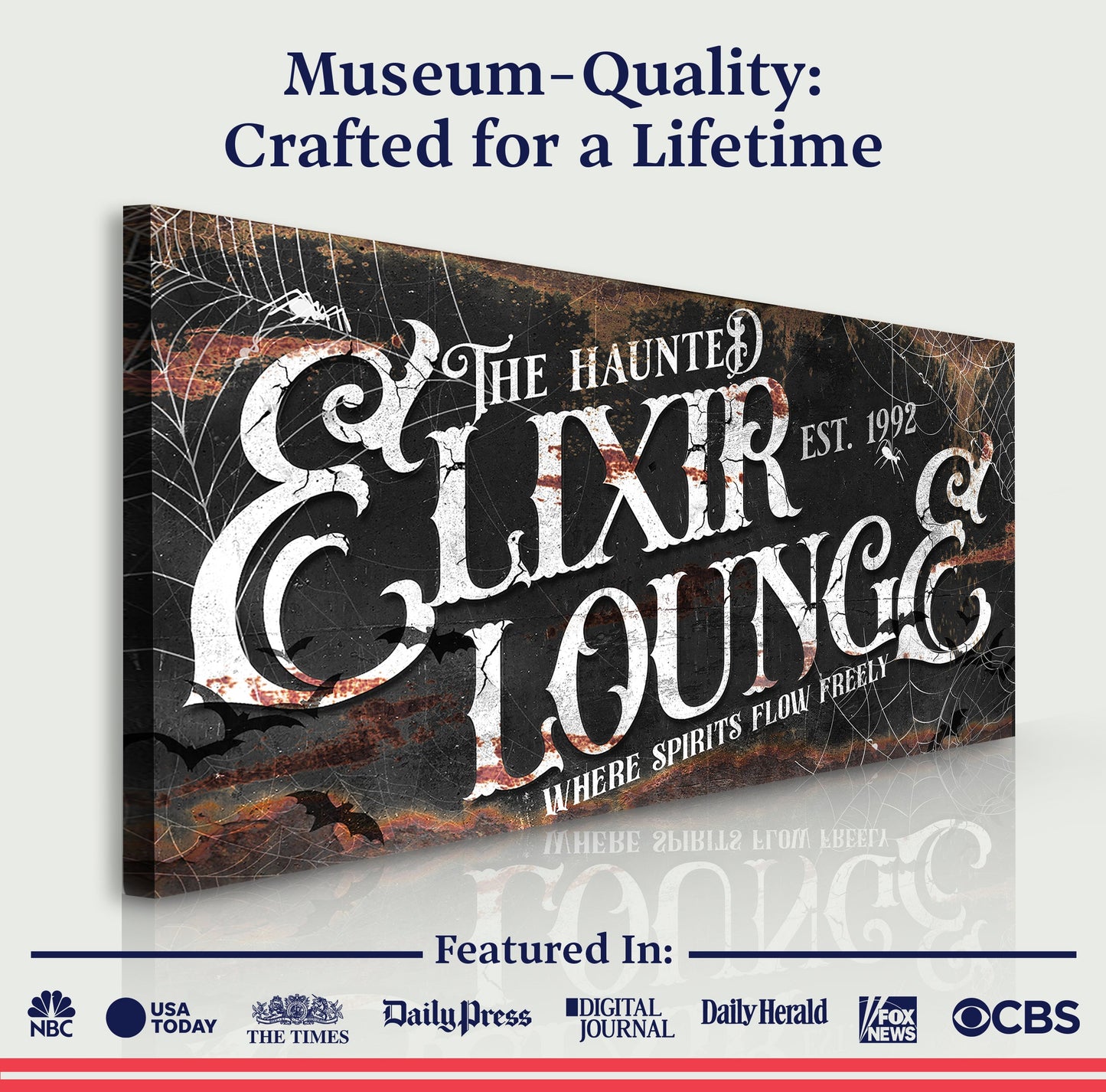 Haunted Elixir Lounge Halloween Canvas Wall Art III