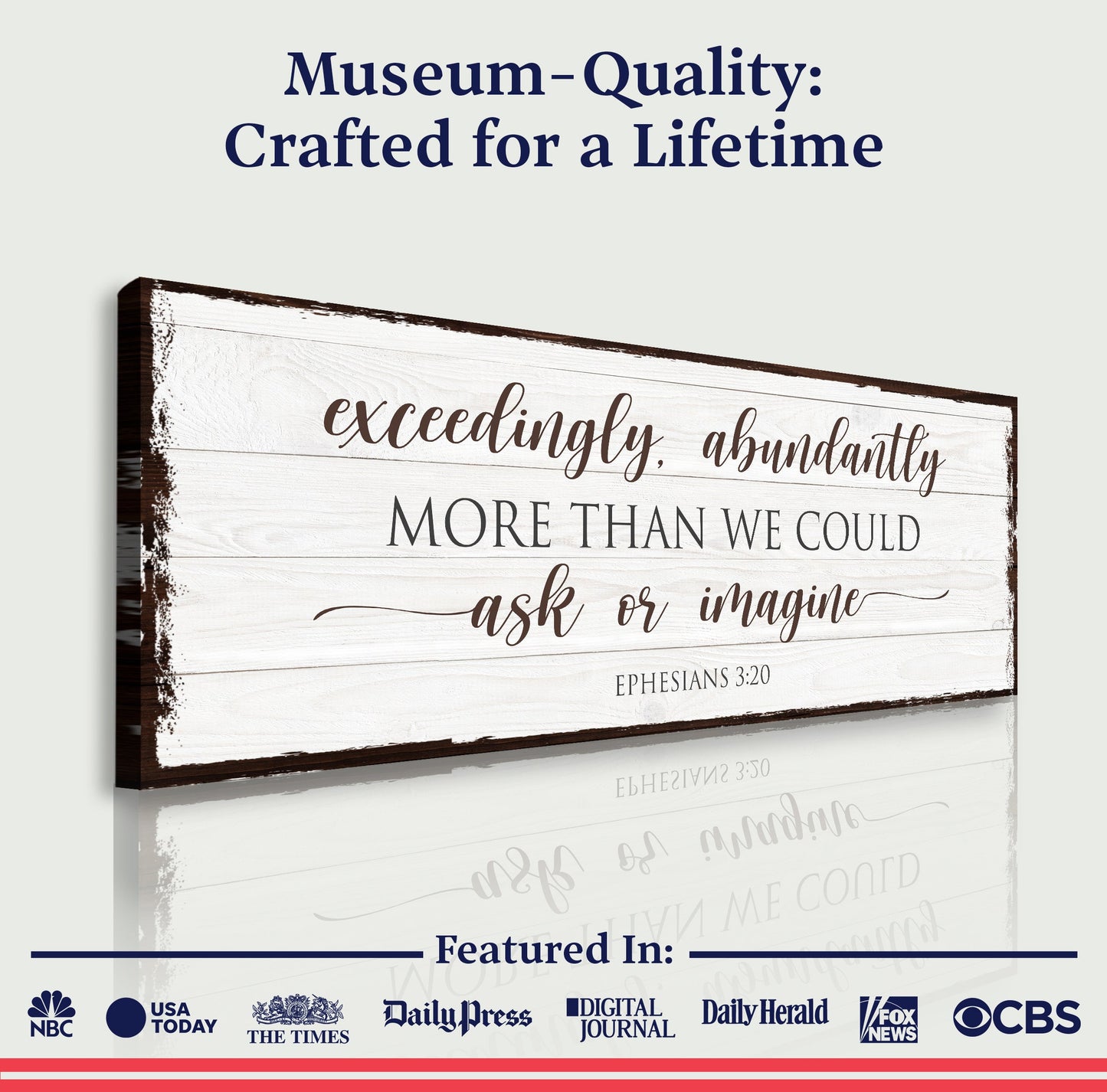 Exceedingly Abundantly More Faith Canvas Wall Art