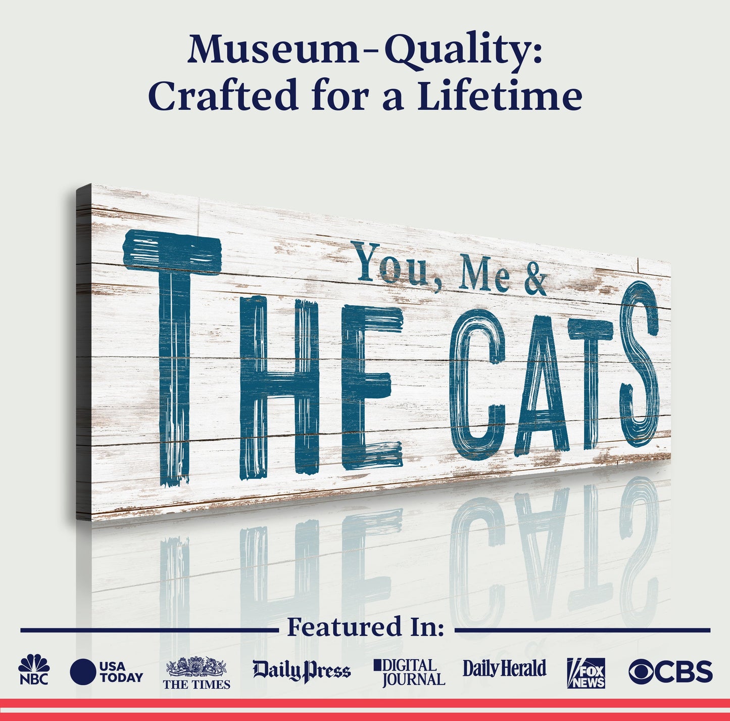 You Me and the Cats Family Canvas Wall Art