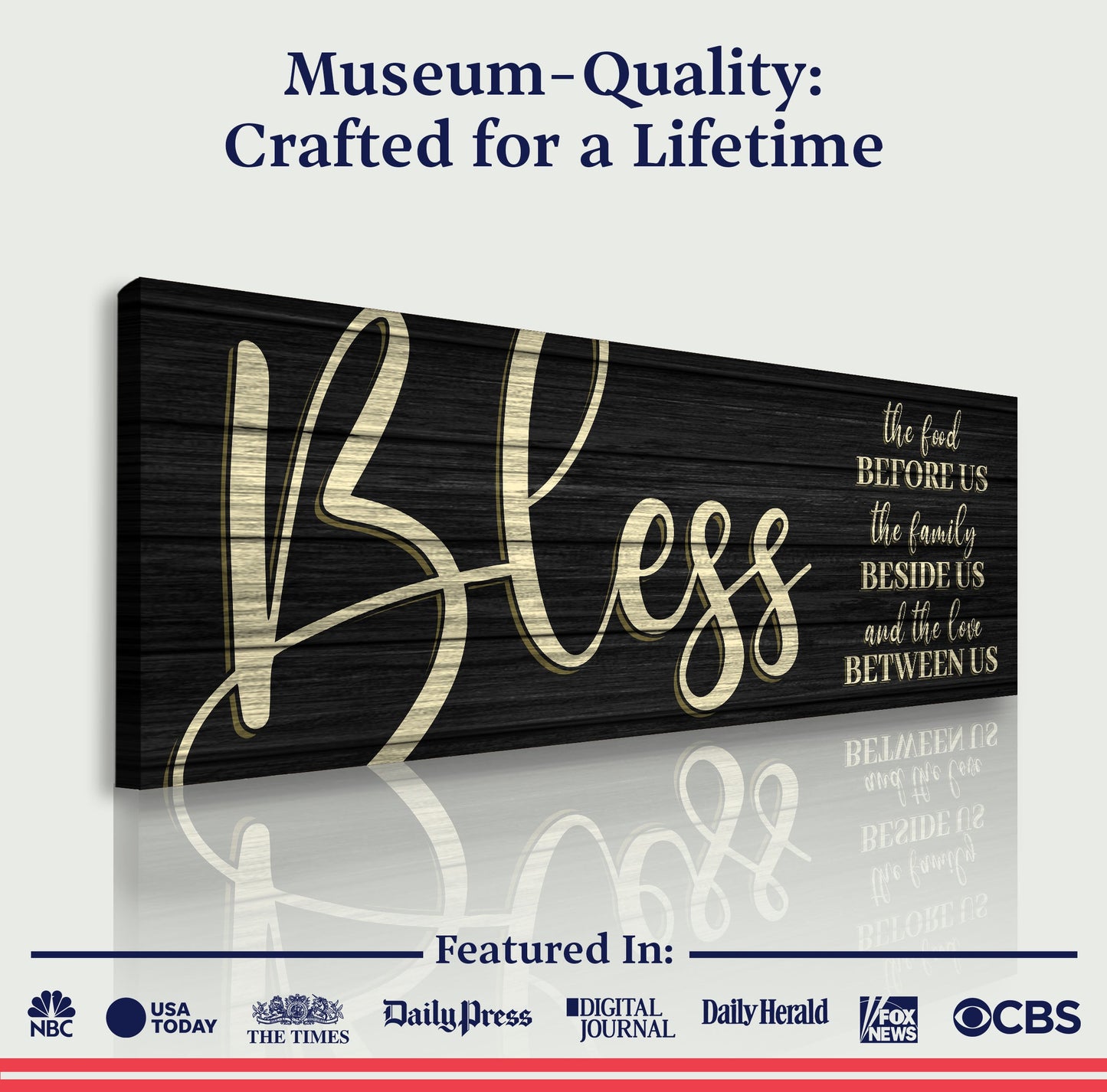 Bless the Food Before Us Canvas Wall Art