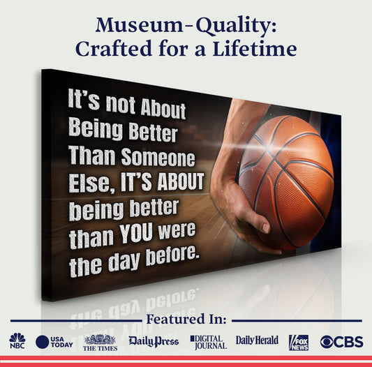 Athlete Motivational Quote Canvas Art for Home Gym