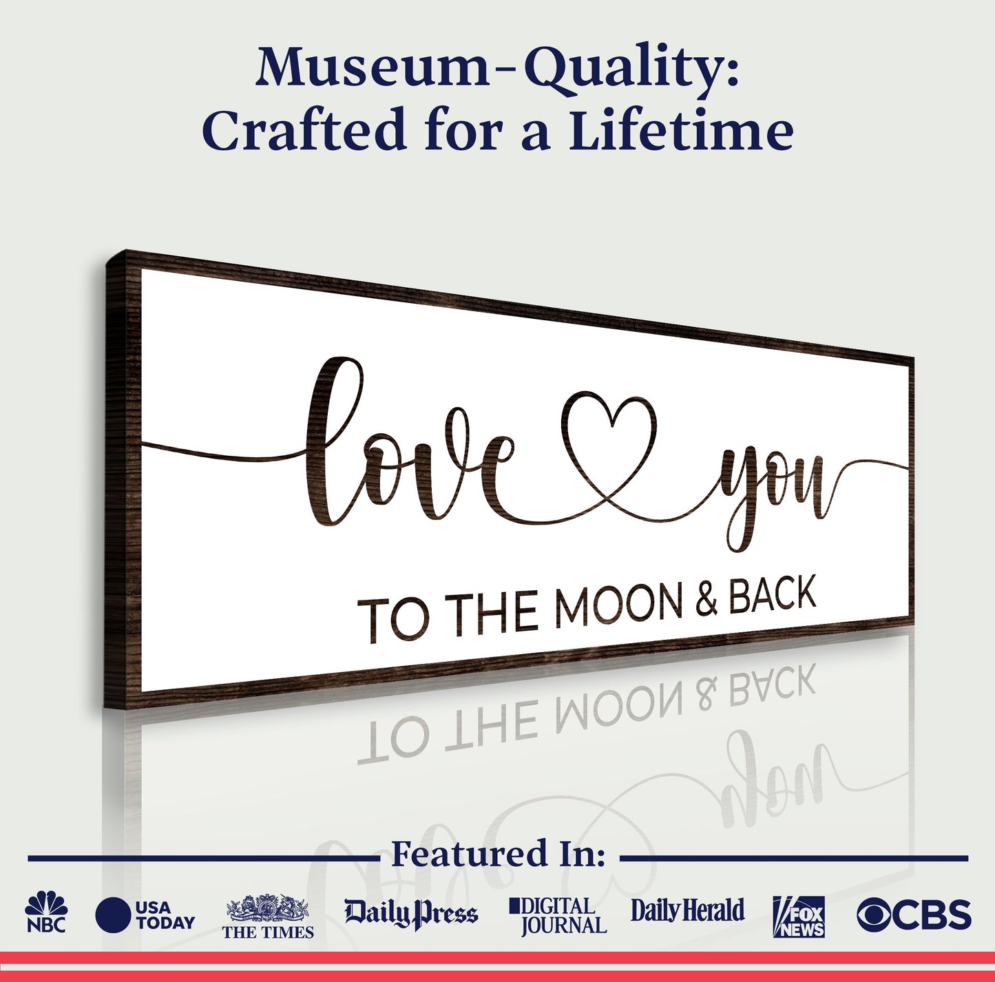 Love You to the Moon and Back Canvas Sign