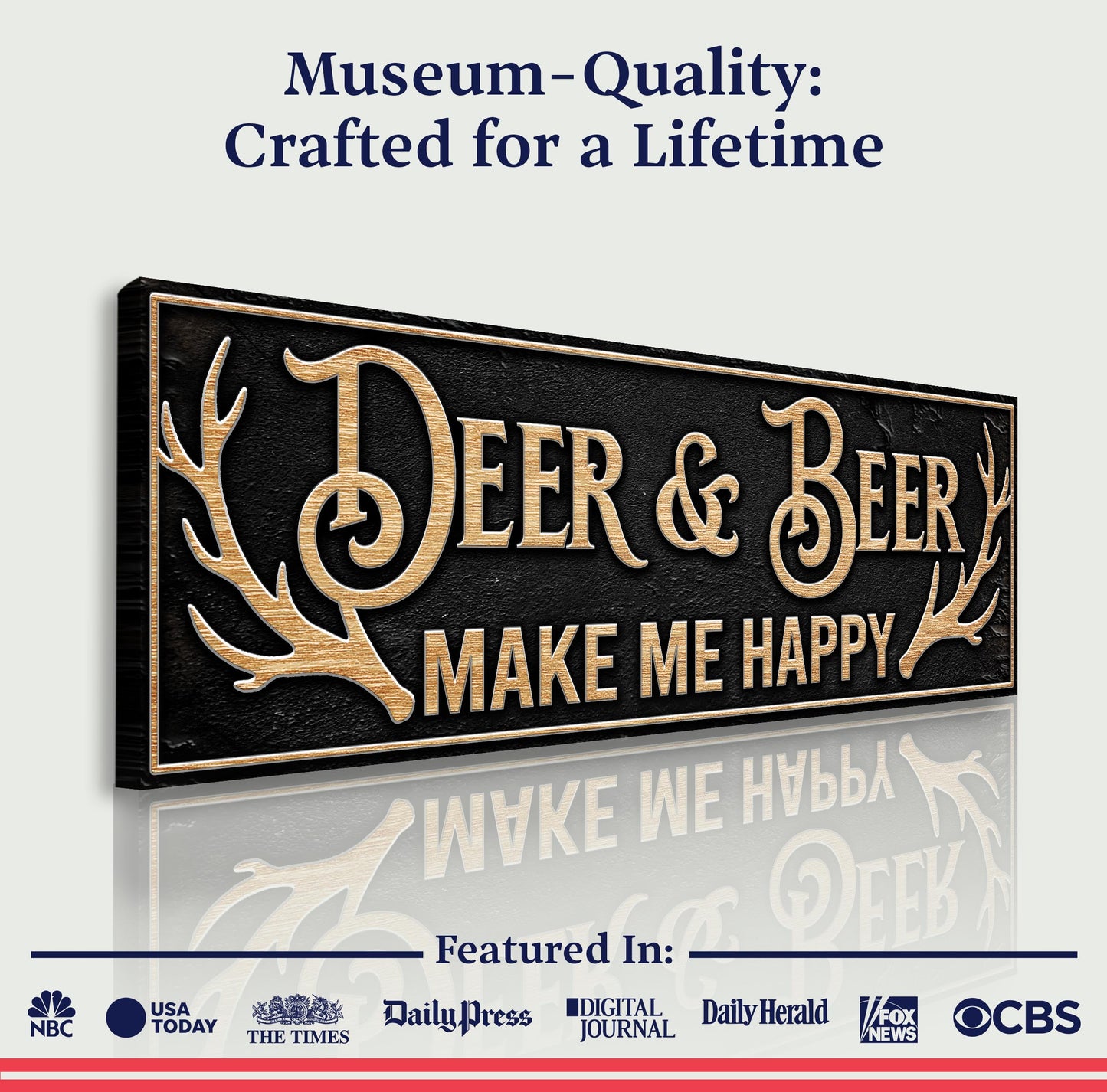 Deer and Beer Hunting Canvas Wall Art