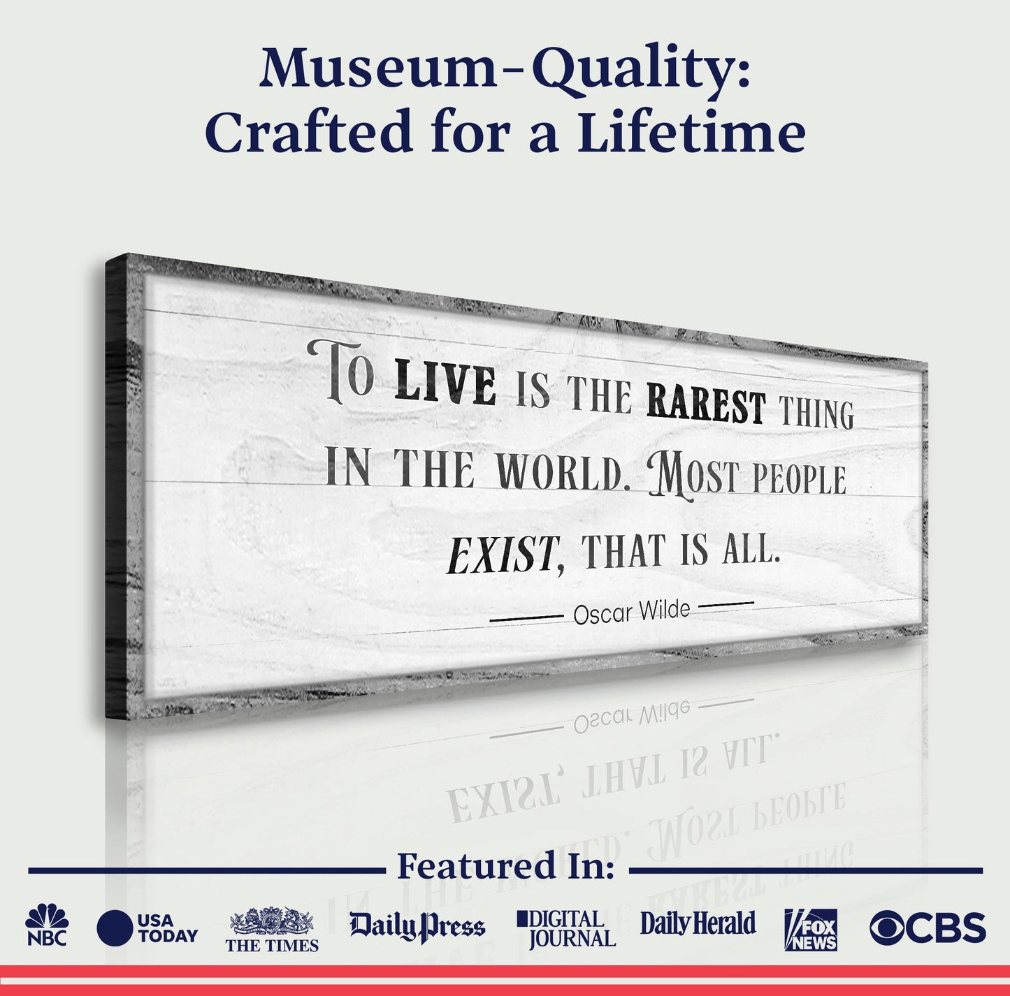 To Live Is the Rarest Thing Farmhouse Canvas Sign