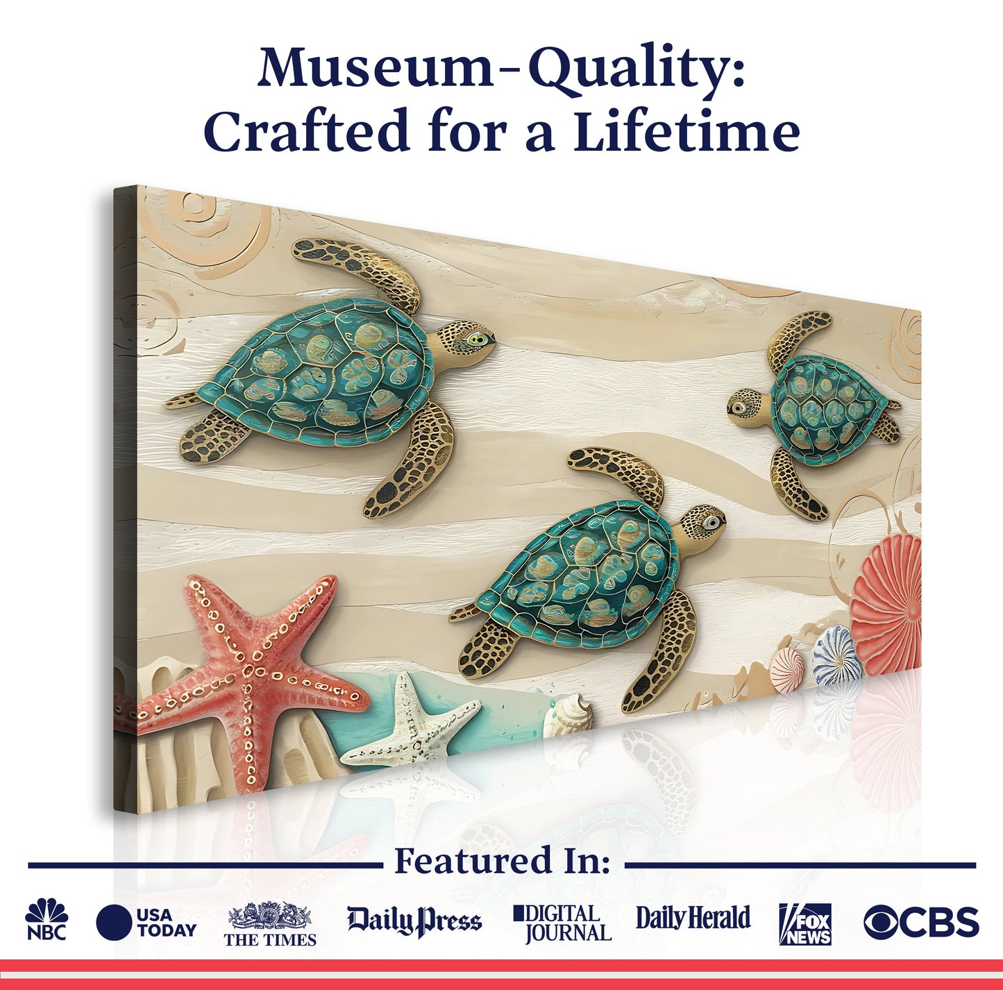 3D Coastal Canvas Wall Art VII