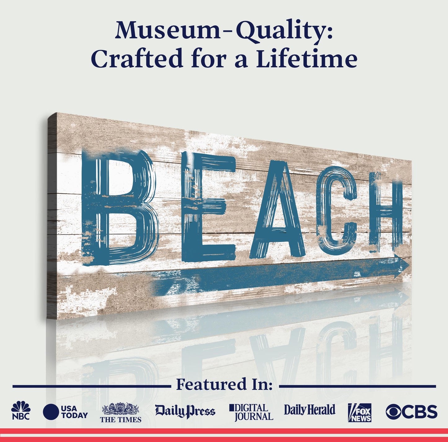 Beach House Canvas Sign V