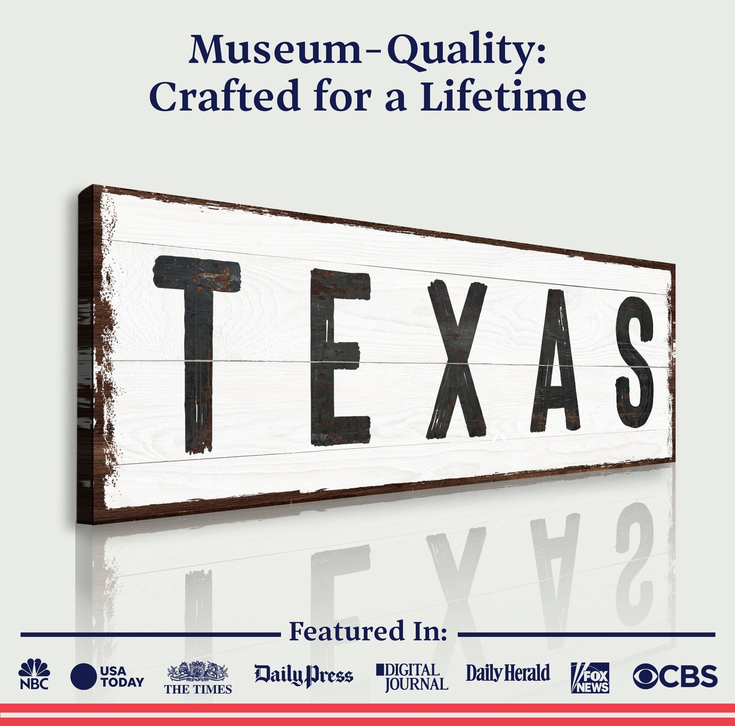 Texas Home Canvas Wall Art Sign
