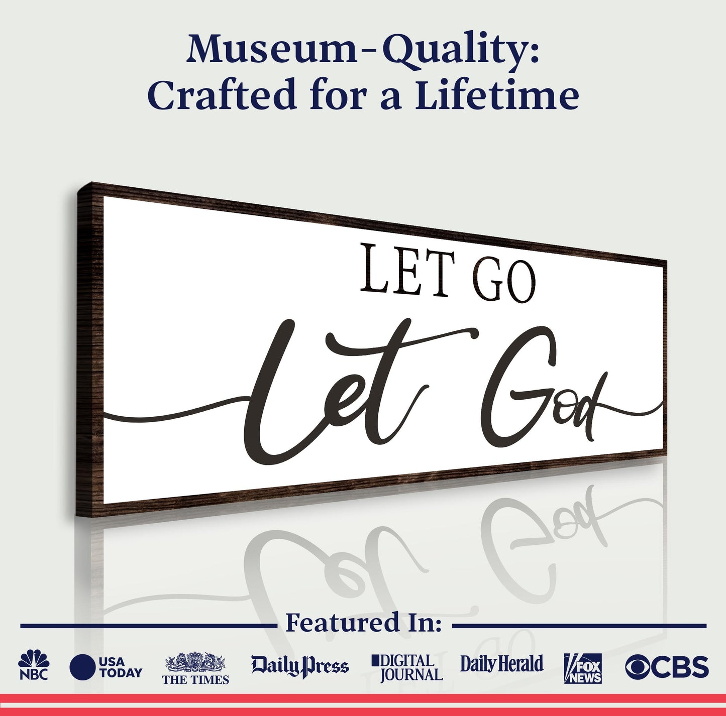 Let Go Let God Faith Sign Canvas Art