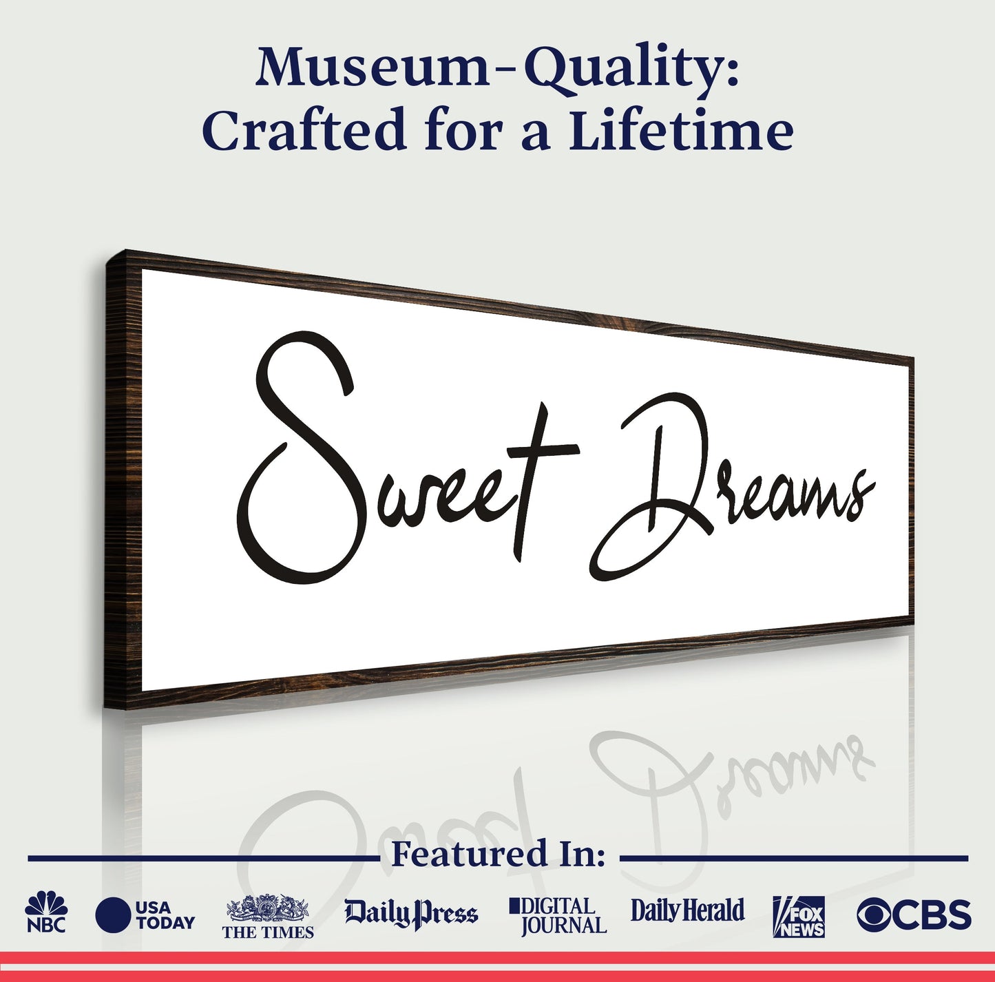 Sweet Dreams Rustic Bedroom Canvas Sign
