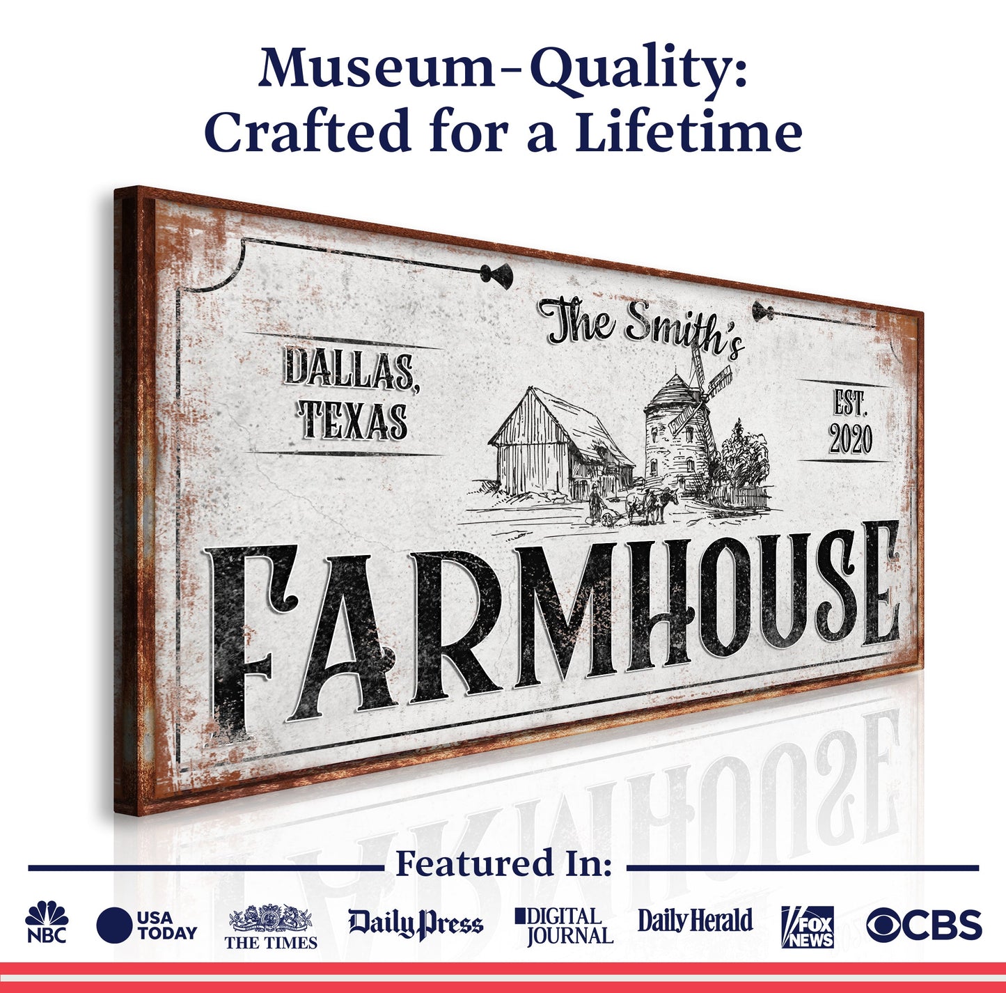 Rustic Farmhouse Canvas Sign XI