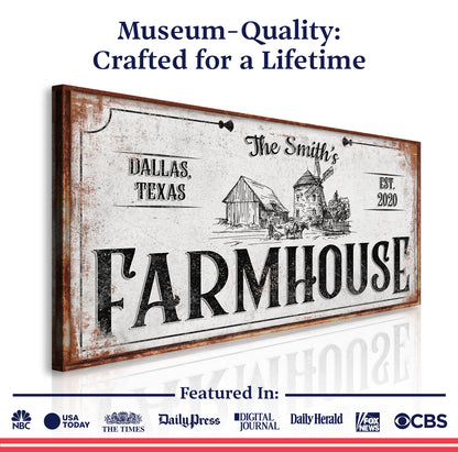 Rustic Farmhouse Canvas Sign XI