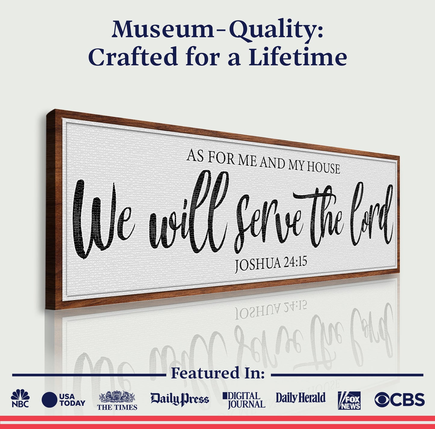 As For Me And My House We Will Serve The Lord Canvas Wall Art