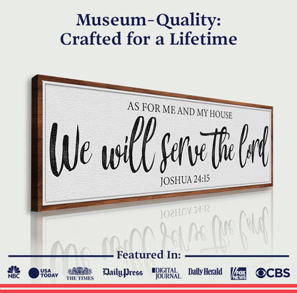 As For Me And My House We Will Serve The Lord Canvas Wall Art