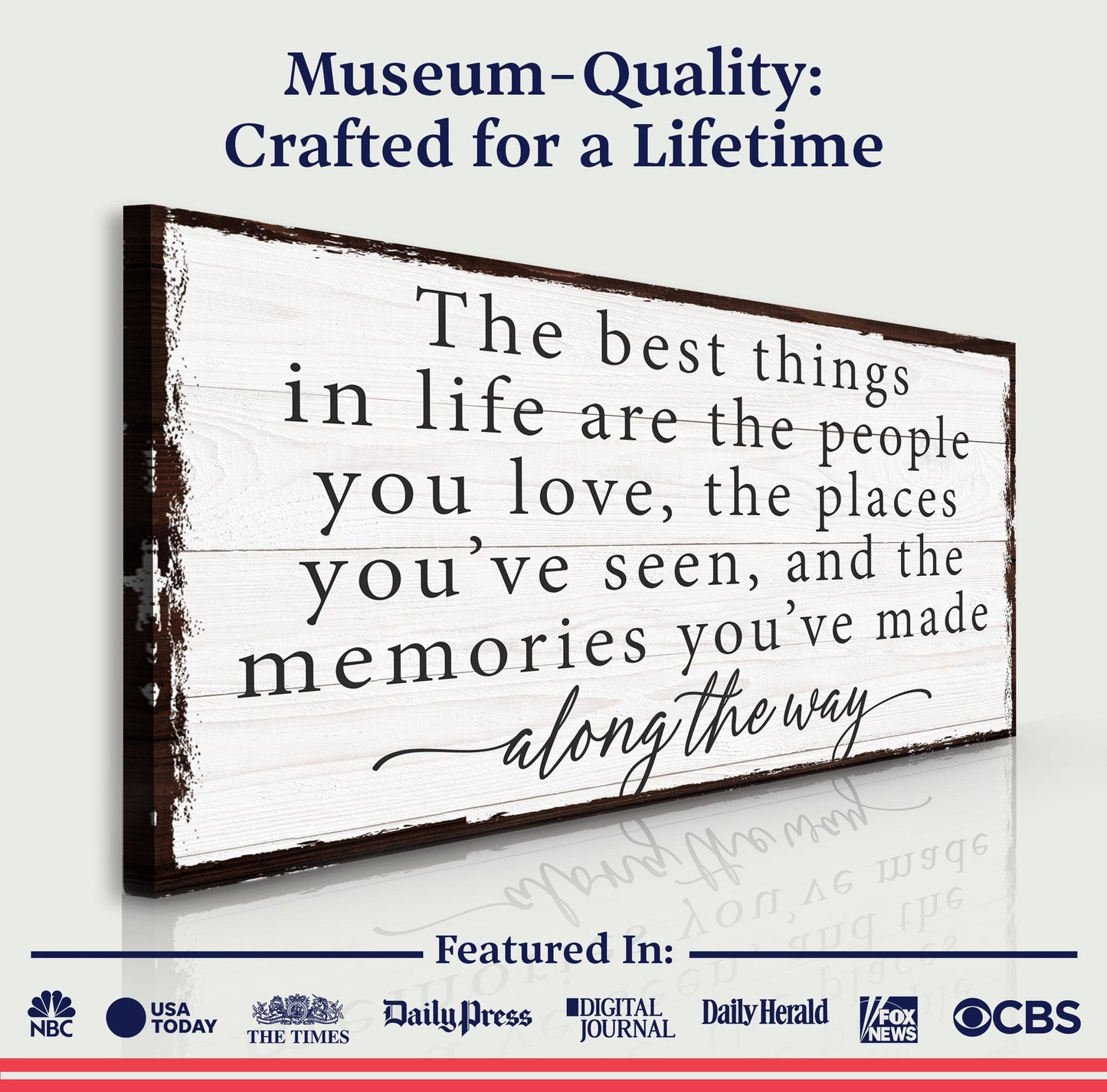 The Best Things in Life Canvas Wall Art Sign