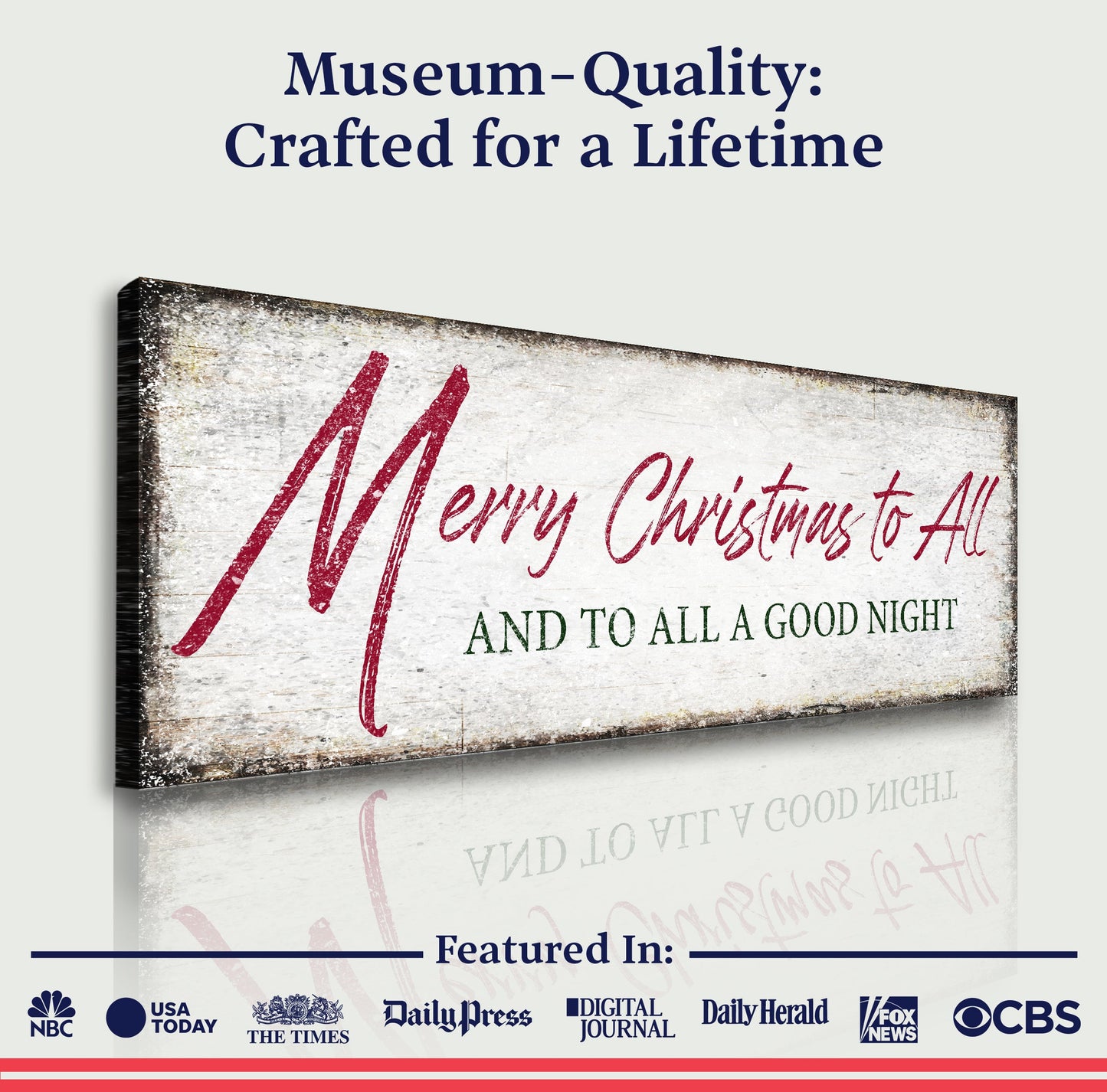 Merry Christmas to All and Goodnight Canvas Wall Art