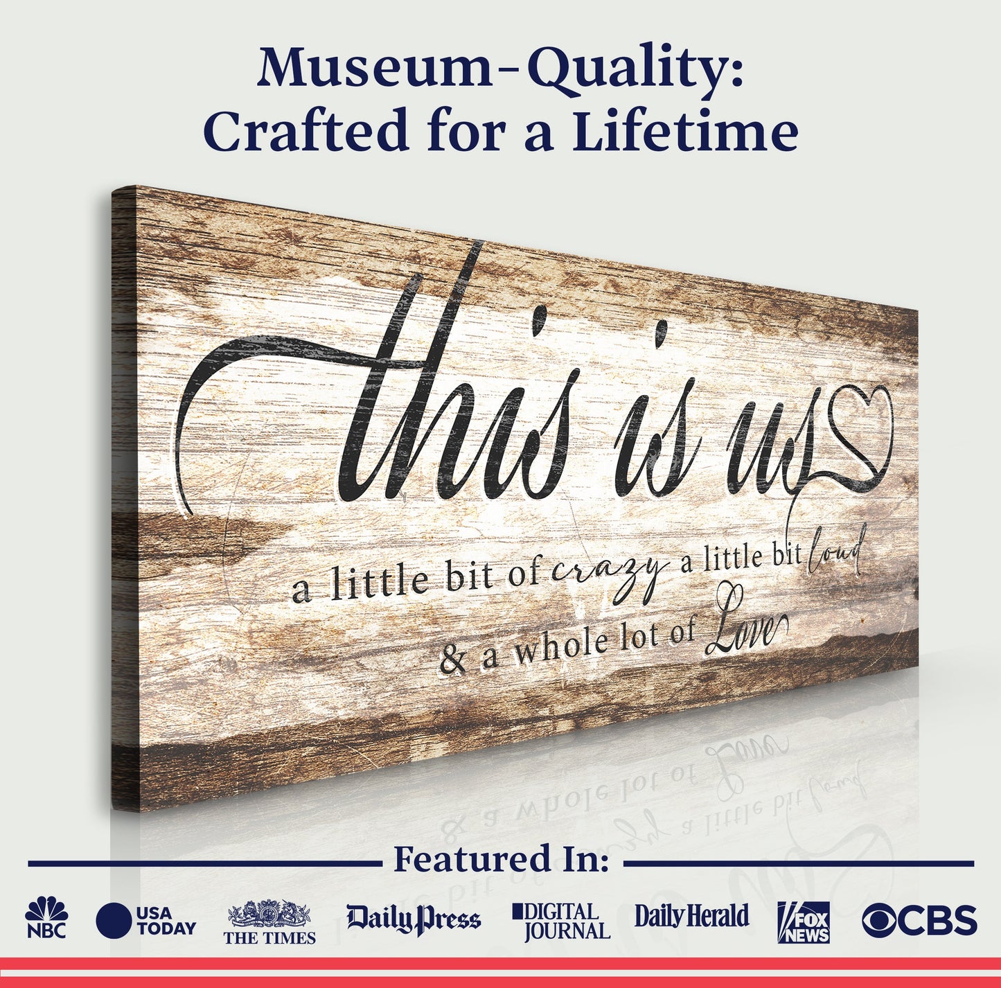 This Is Us Canvas Wall Art Sign