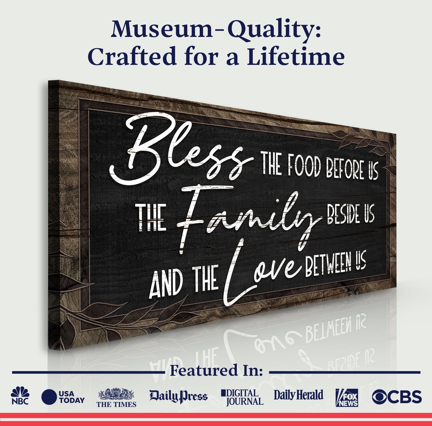 Bless the Food Before Us Canvas Wall Art