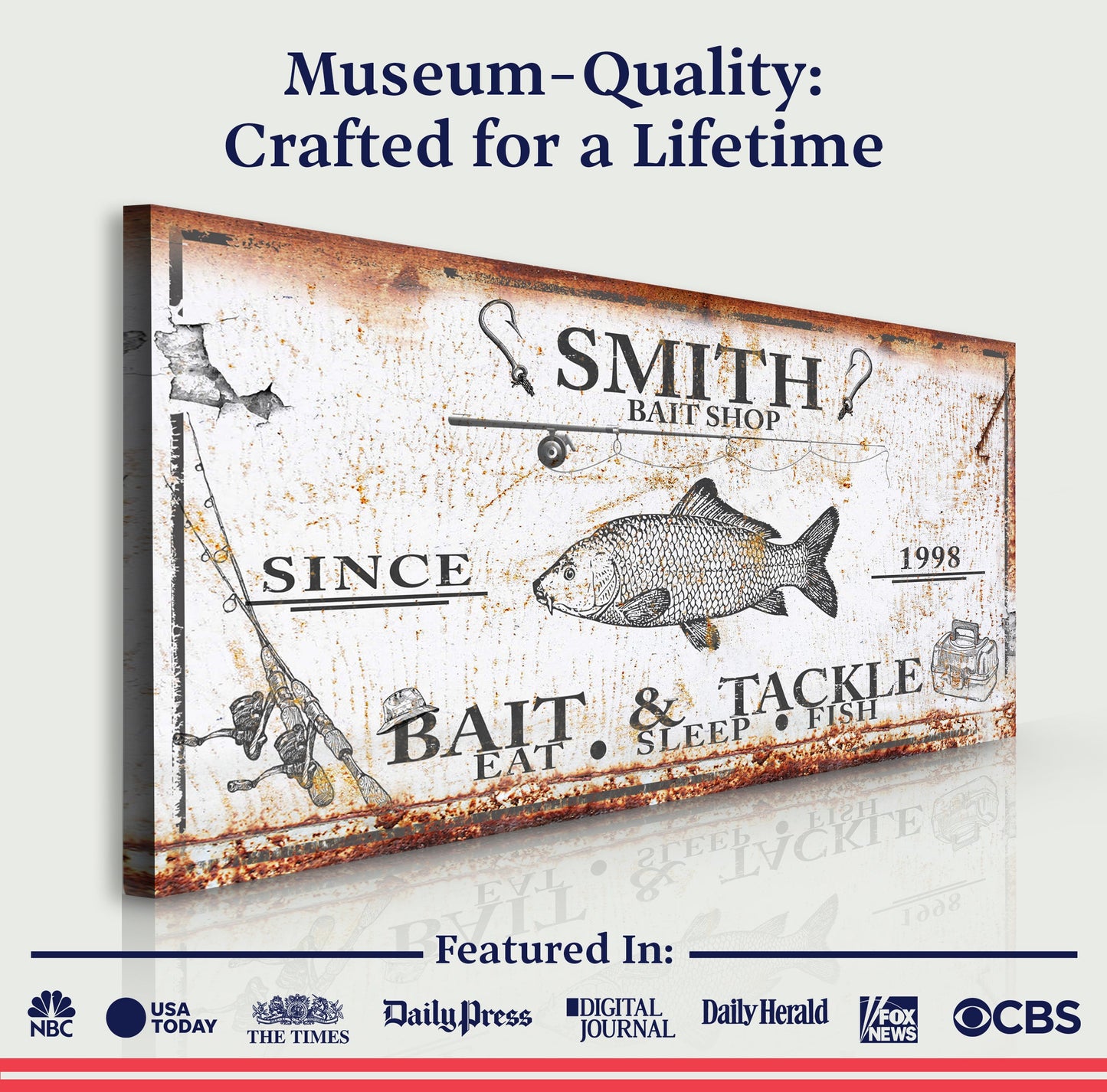 Bait and Tackle Canvas Sign