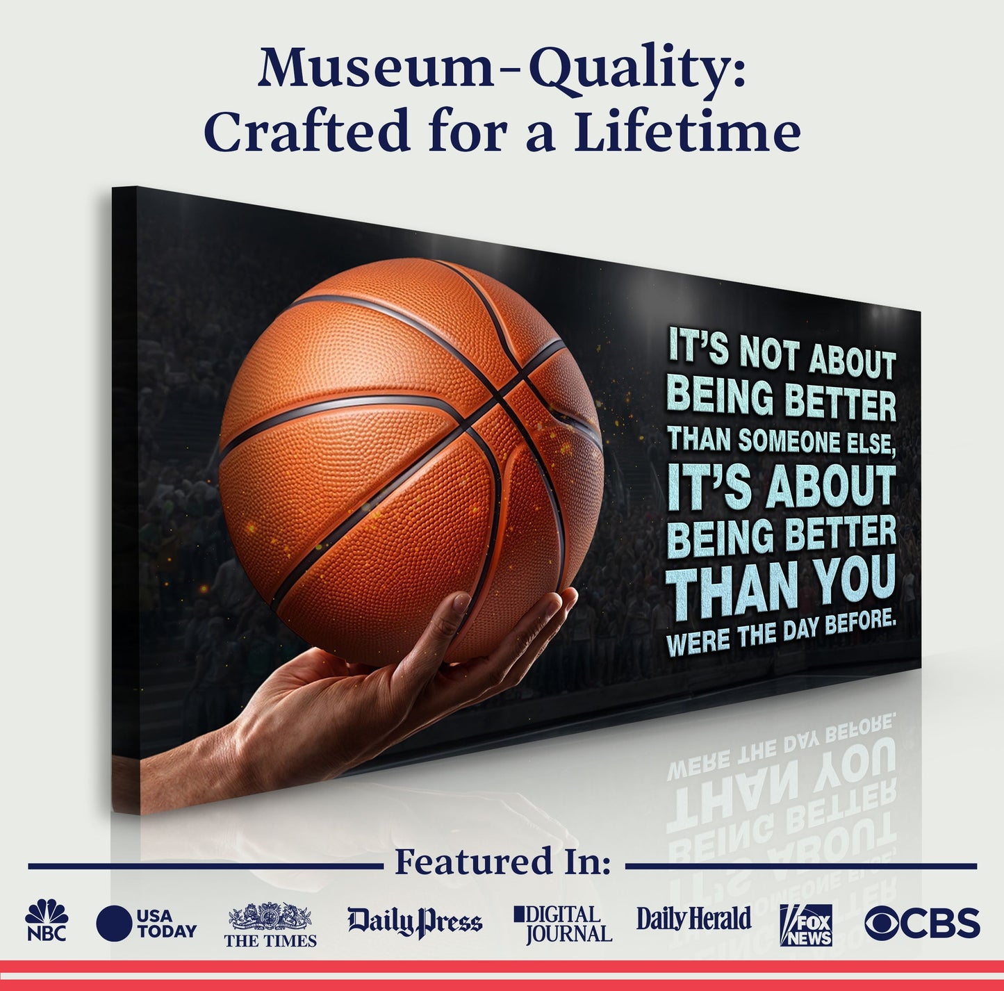 It's Not About Being Better Sports Motivational Canvas Wall Art