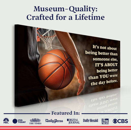Motivational Sports Quote Canvas Wall Art for Athletes