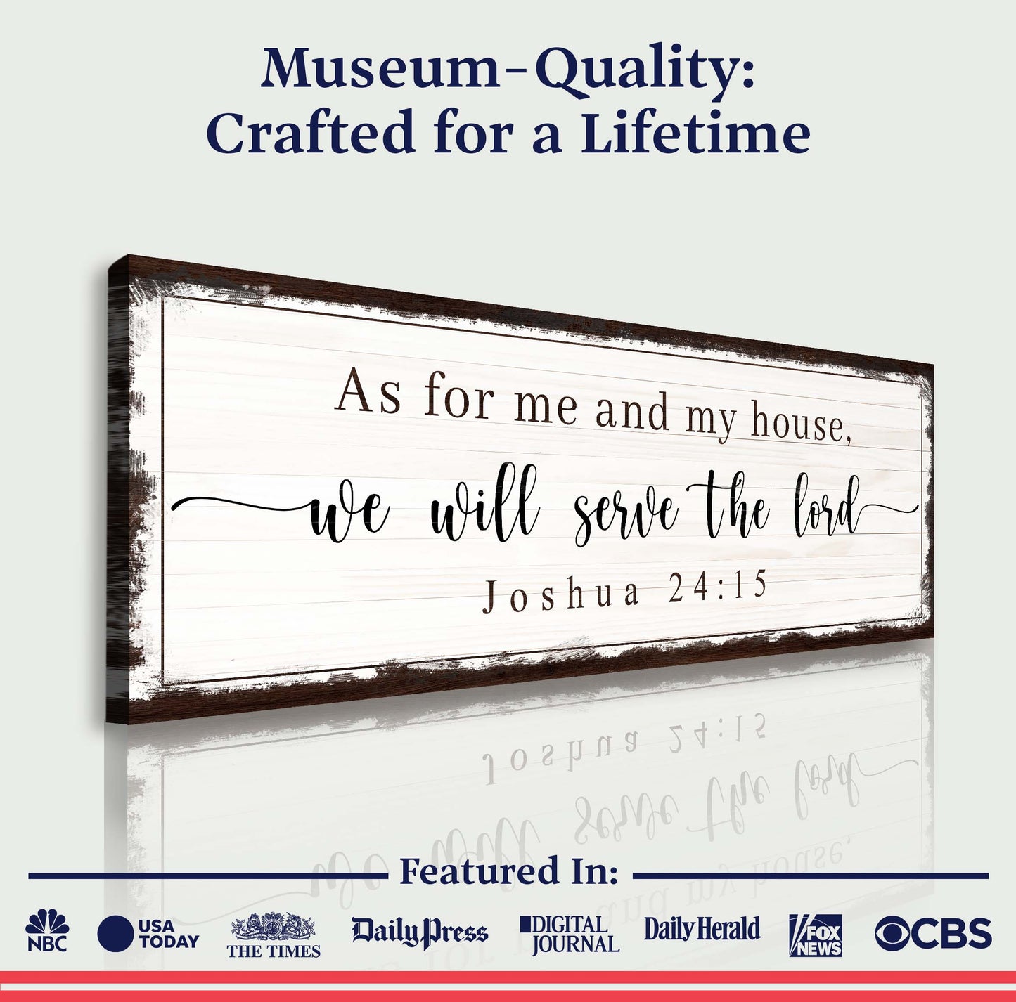 Joshua 24:15 We Will Serve The Lord Canvas Wall Art