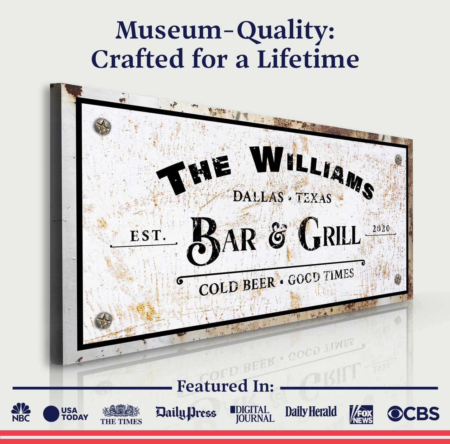 Vintage Bar and Grill Canvas Wall Art
