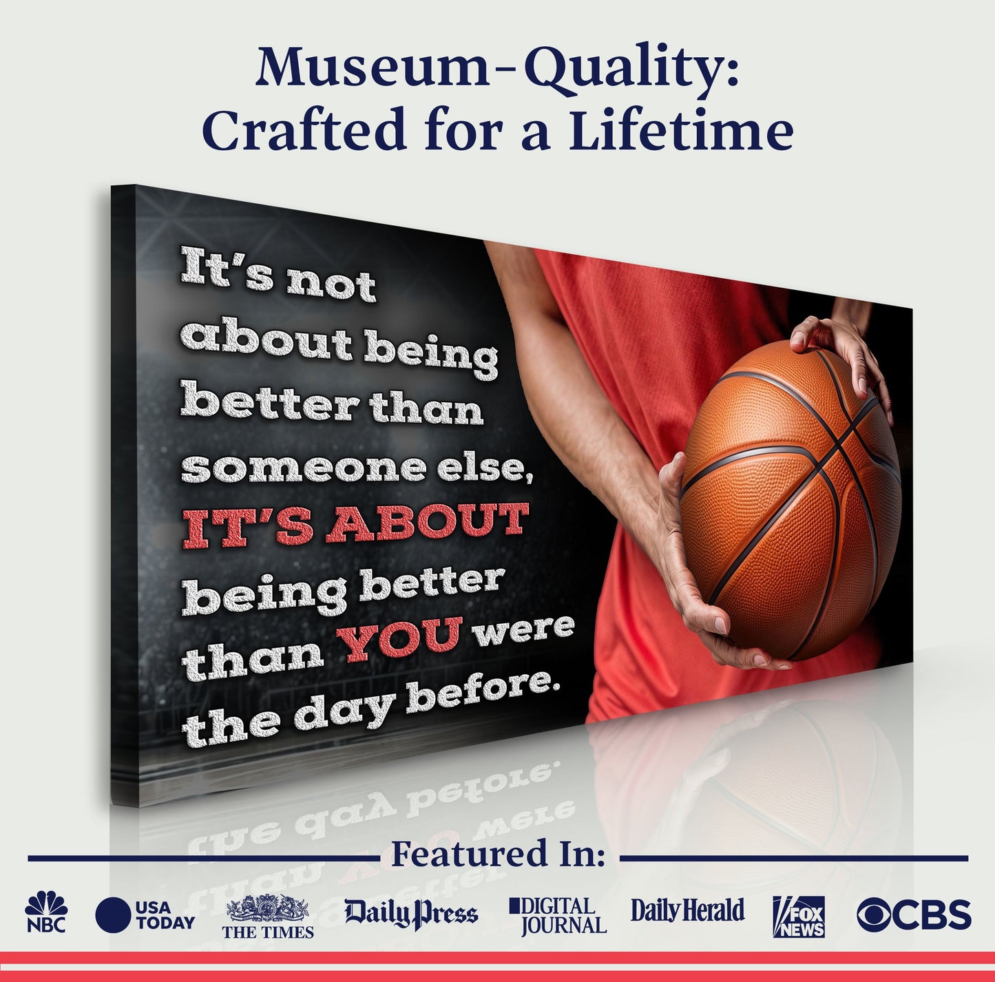 Competitive Mindset Sports Quote Canvas Wall Art
